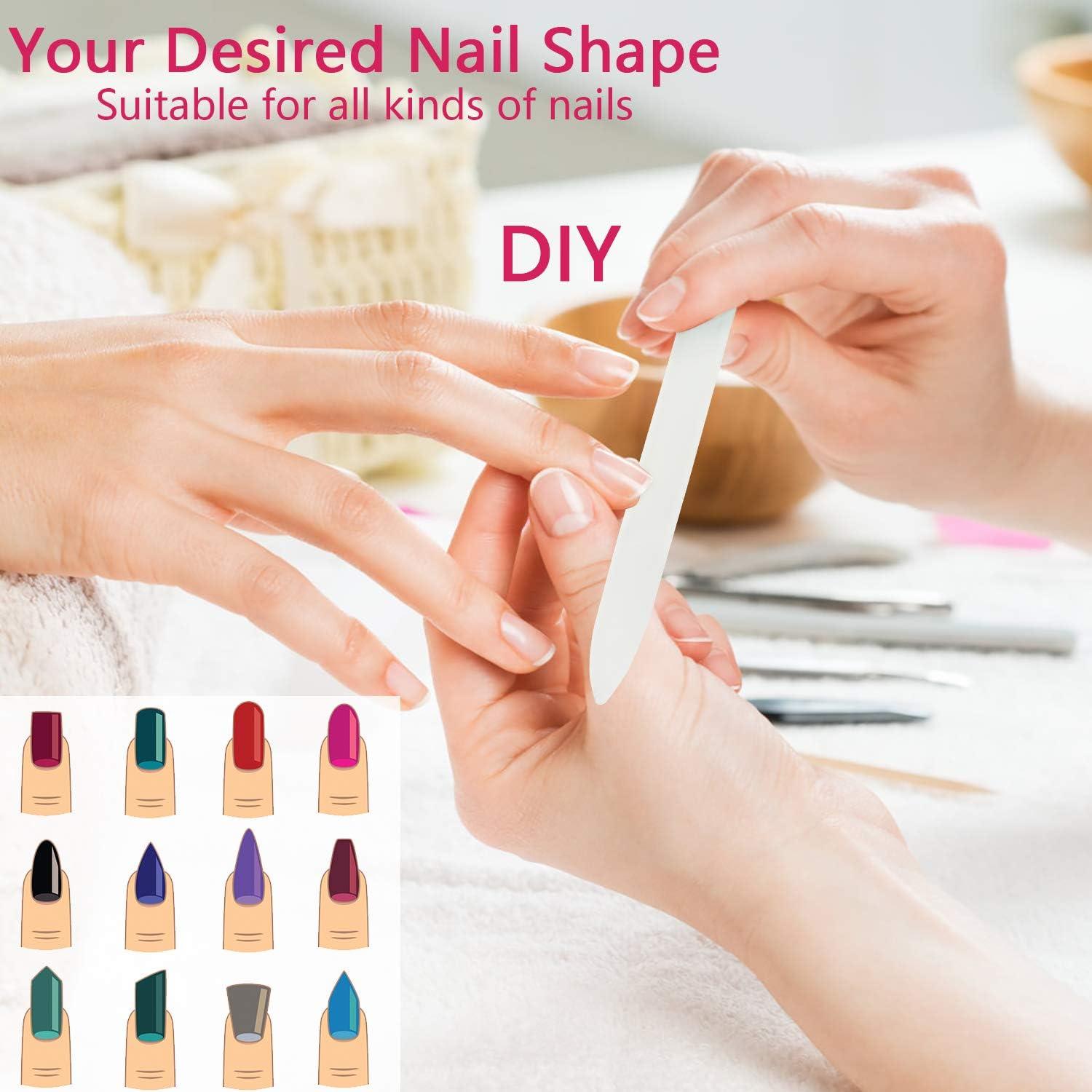 Lima de Uñas de Vidrio ToNewBe Doble Cara Rosa-Azul