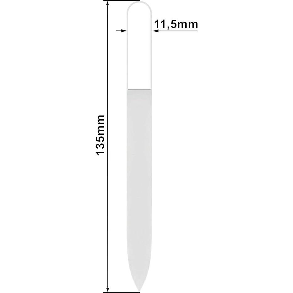 Lima de Uñas de Vidrio Mont Bleu 135mm - Hecha a Mano Checa