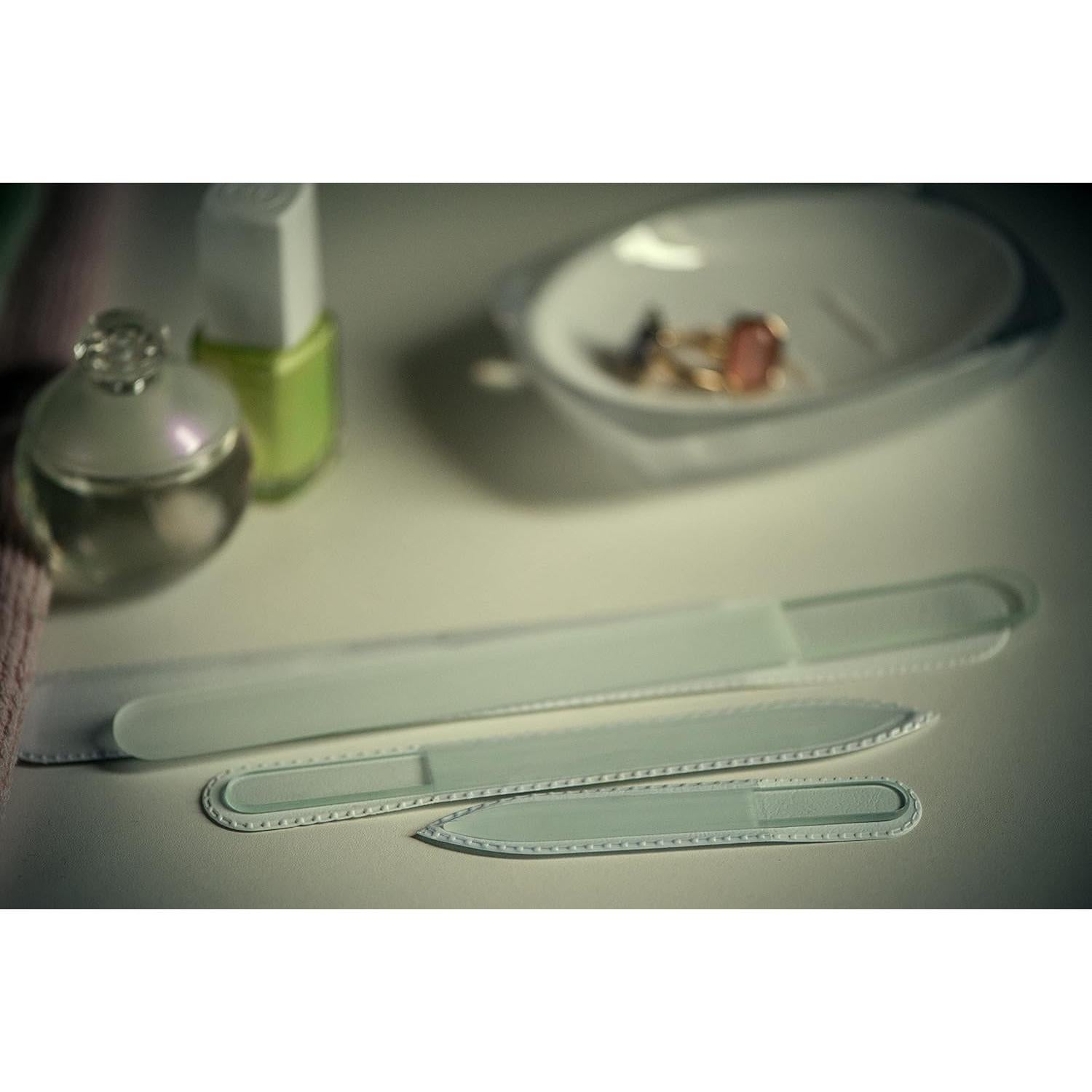 Juego de 3 Limpiadores de Uñas de Vidrio Mont Bleu - Hecho a Mano