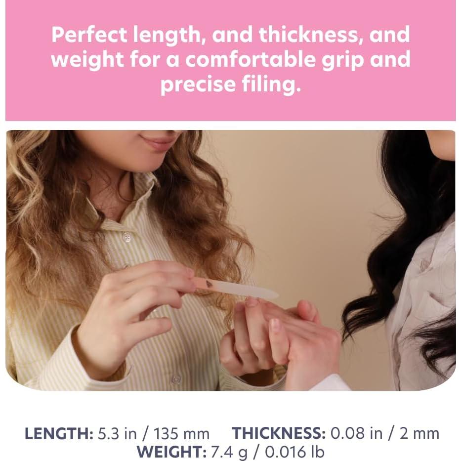 Juego de limas de vidrio checo Bona Fide Beauty 3 piezas