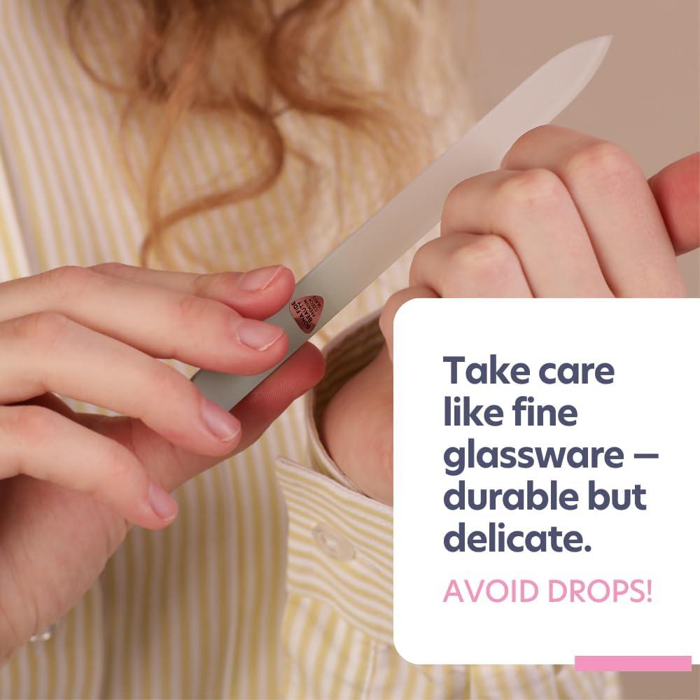 Juego de limas de vidrio checo Bona Fide Beauty 3 piezas