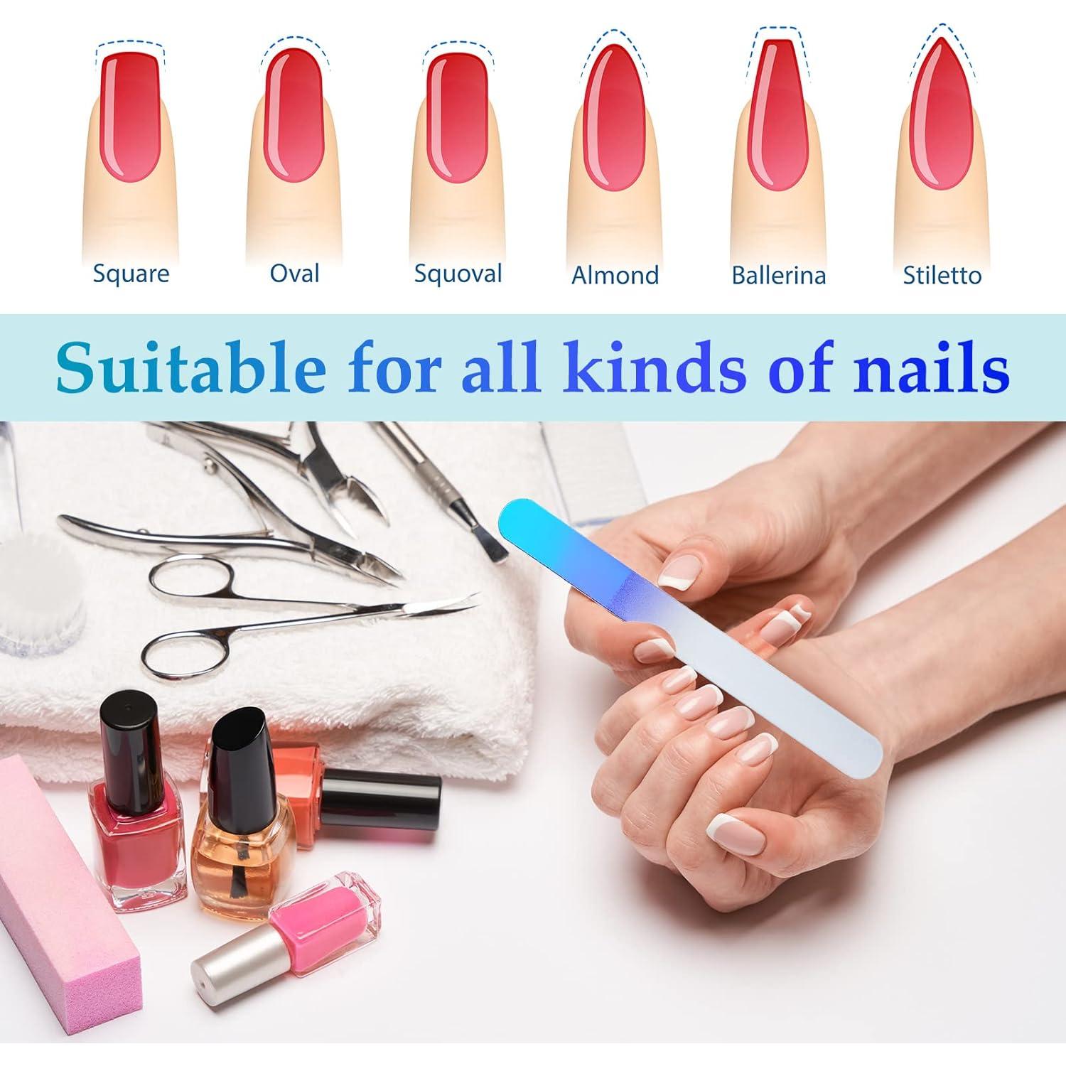 Juego de 4 Limpiadores de Uñas de Vidrio Zhehao - Manicura y Pedicura