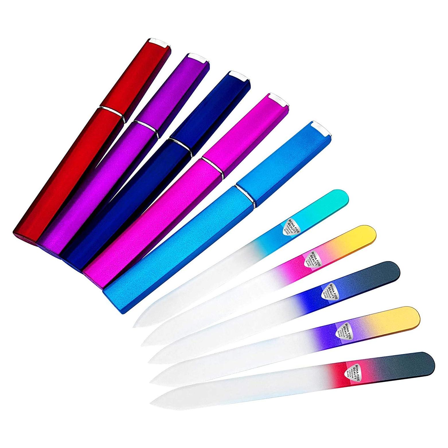 Set de 5 Limas de Uñas de Vidrio Checo Bona Fide Beauty