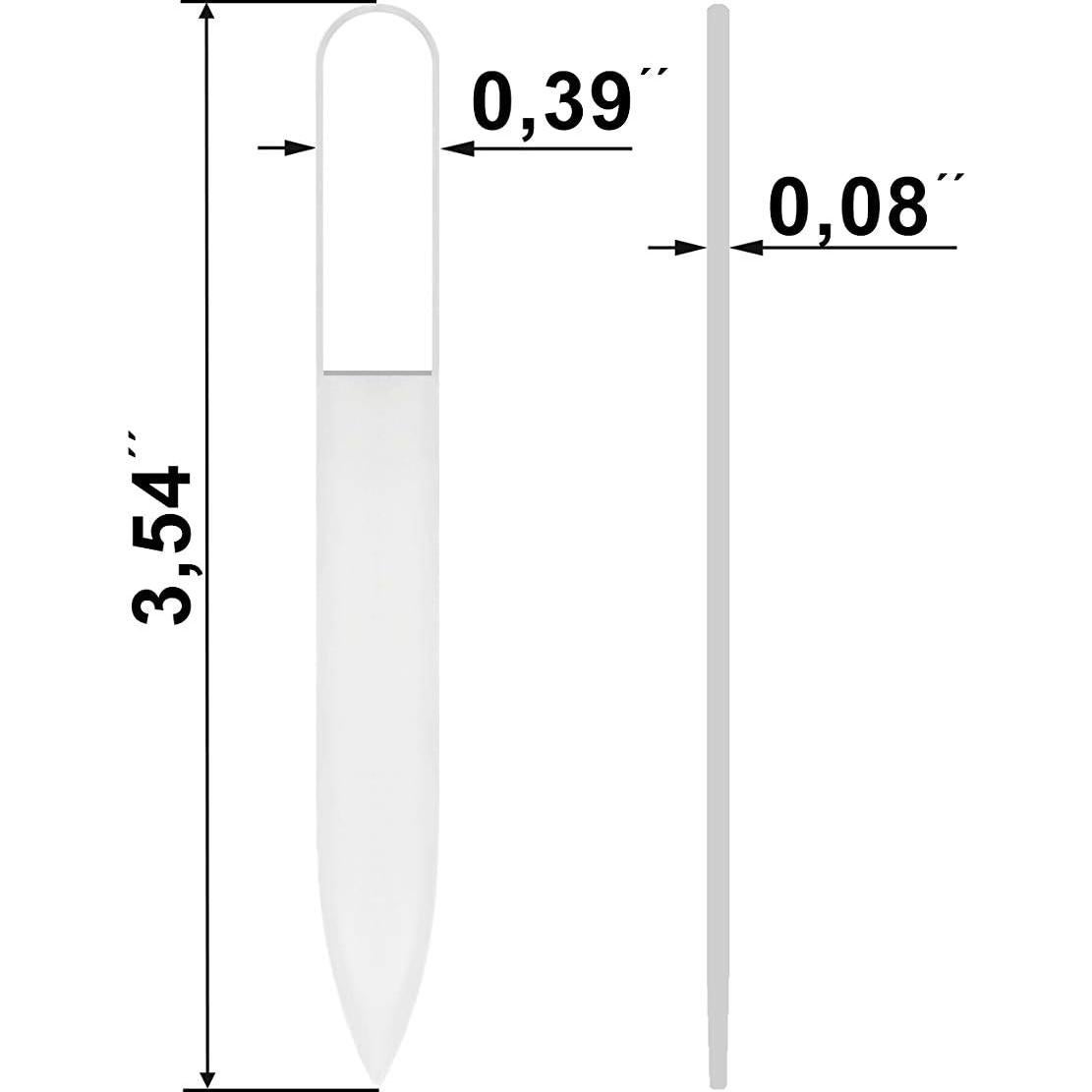 Lima de Uñas de Vidrio Mont Bleu 90mm - Hecha a Mano Checa