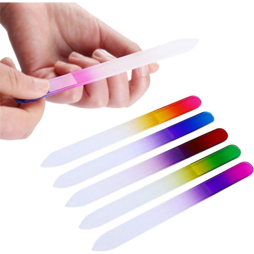 Set de 20 Limas de Uñas de Vidrio LUOTIVON con Fundas