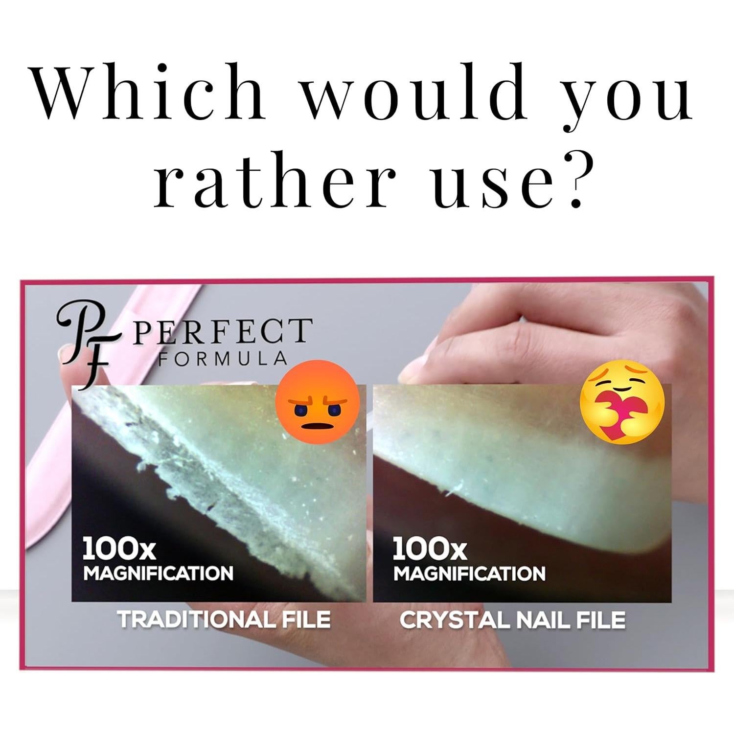 Juego de 2 Limas de Uñas de Cristal Fómula Perfecta - Alta Calidad