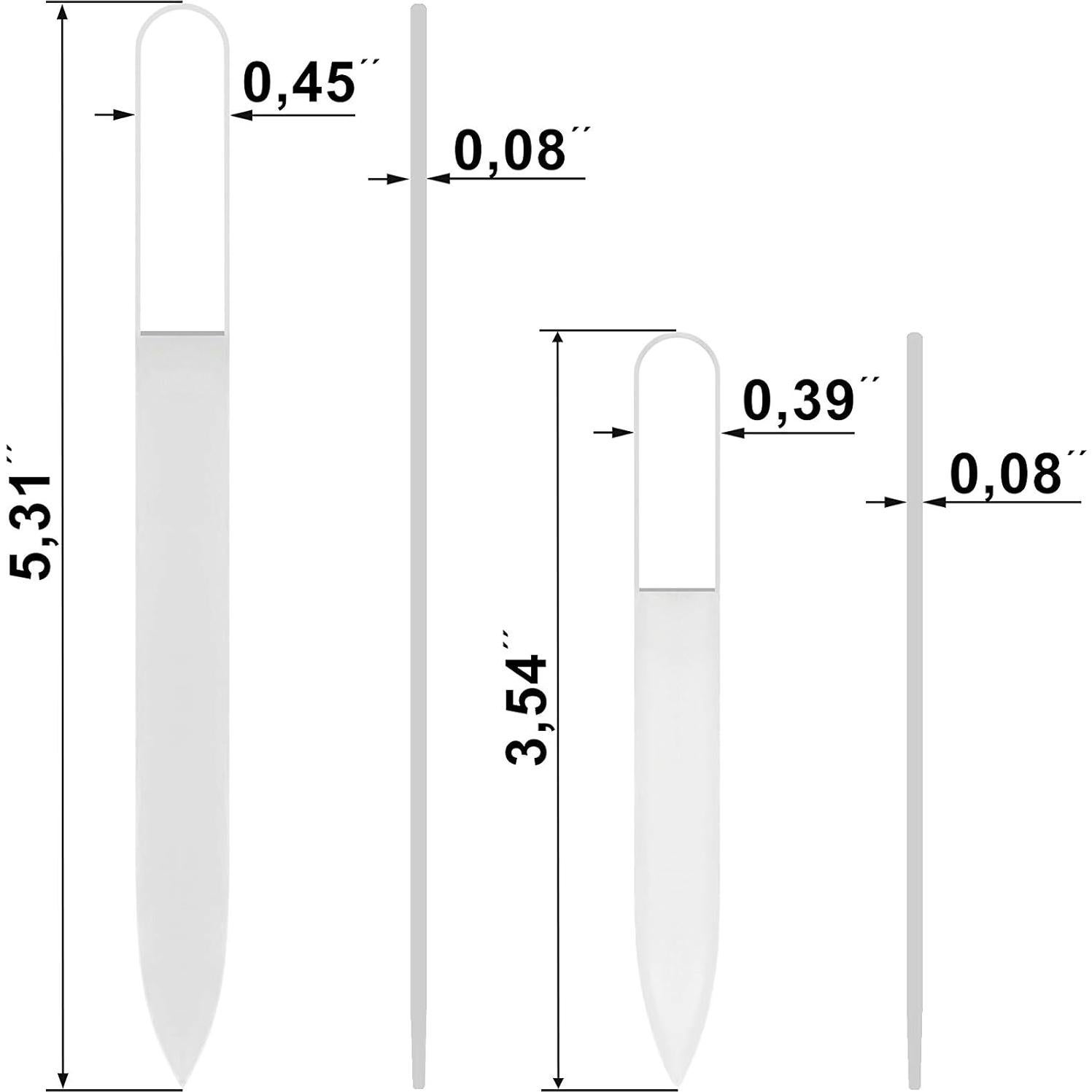 Set de 2 Limpiadores de Uñas de Vidrio Checo Mont Bleu - Hechos a Mano