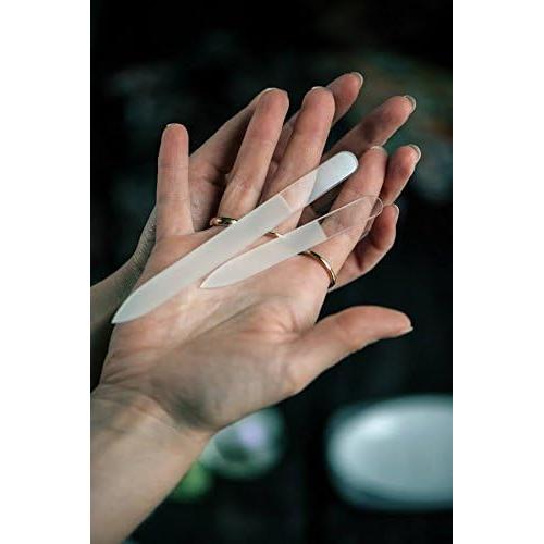 Set de 2 Limpiadores de Uñas de Vidrio Checo Mont Bleu - Hechos a Mano