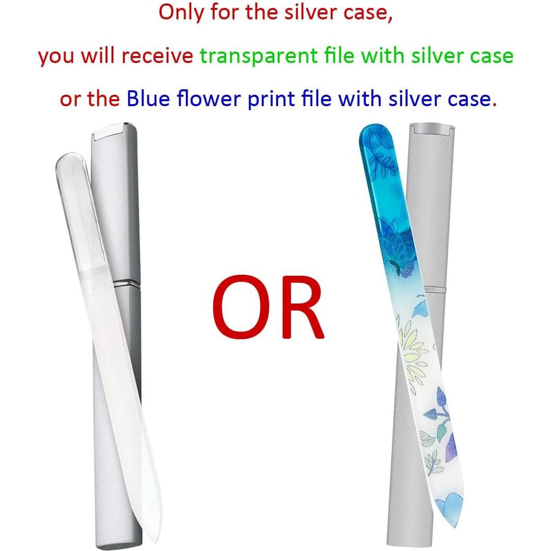 Set de 12 limas de uñas de vidrio MITAOSLIMWU-QRWT con estuche