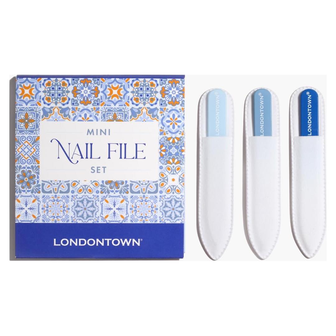 Juego de Lima de Uñas de Cristal LONDONTOWN - 3 Piezas