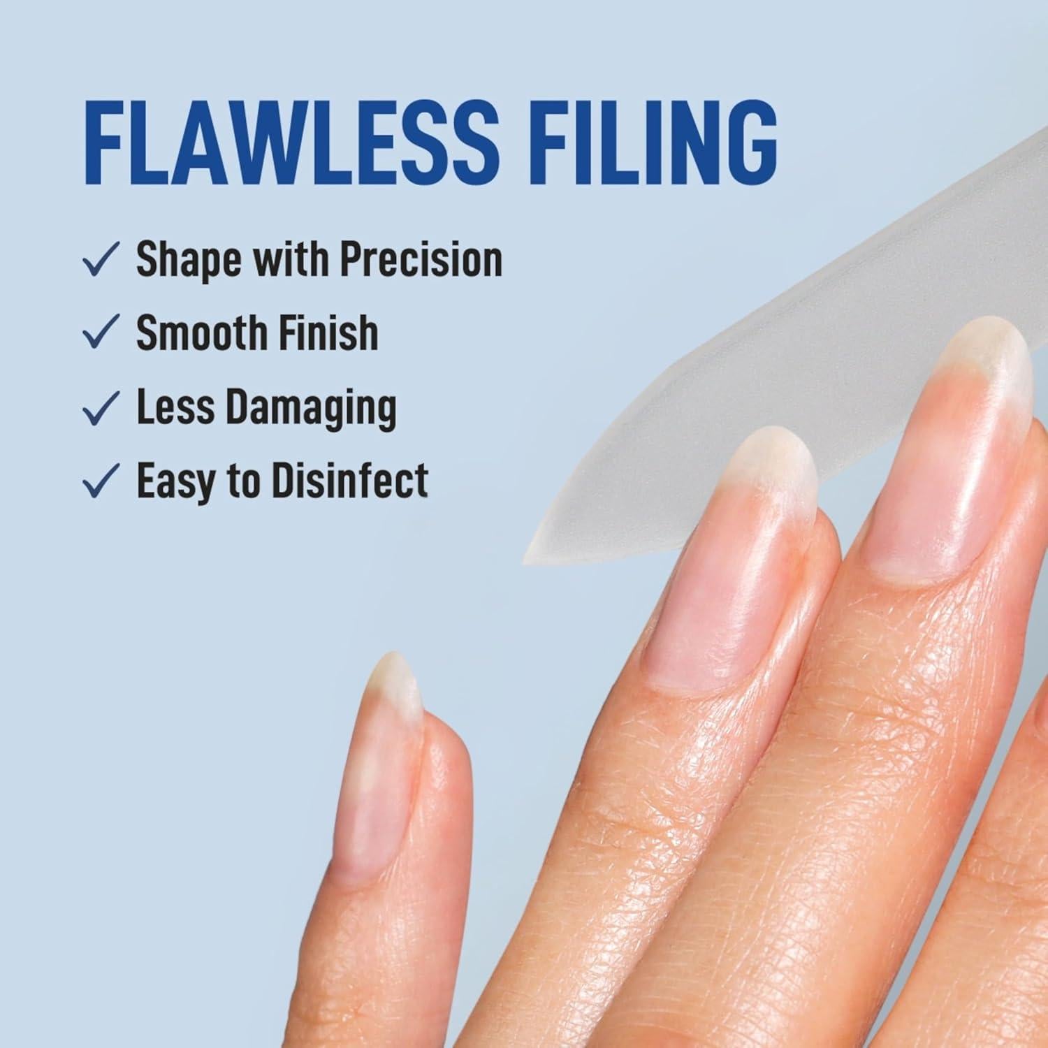 Juego de Lima de Uñas de Cristal LONDONTOWN - 3 Piezas