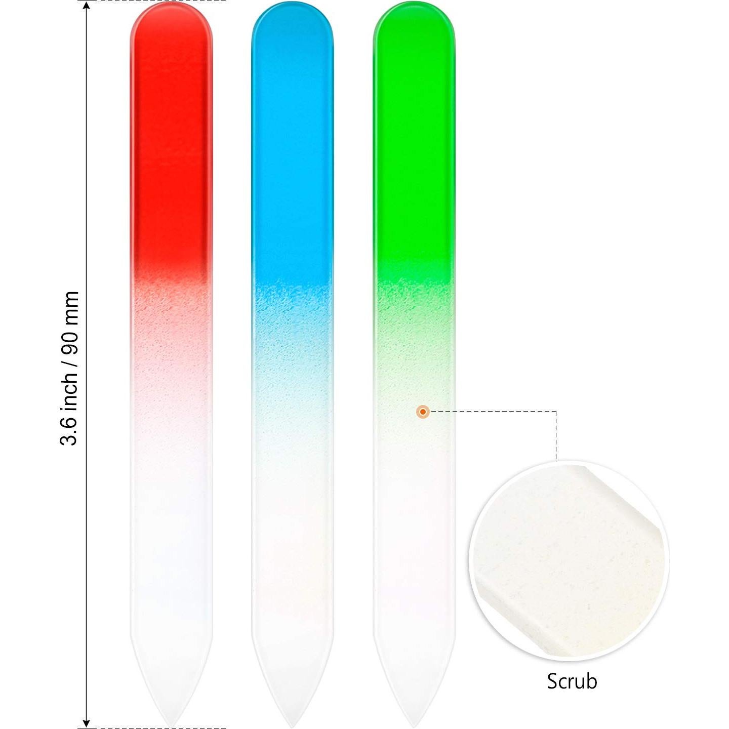 Limas de Uñas de Cristal Honoson - 24 Pcs, Cuidado Profesional