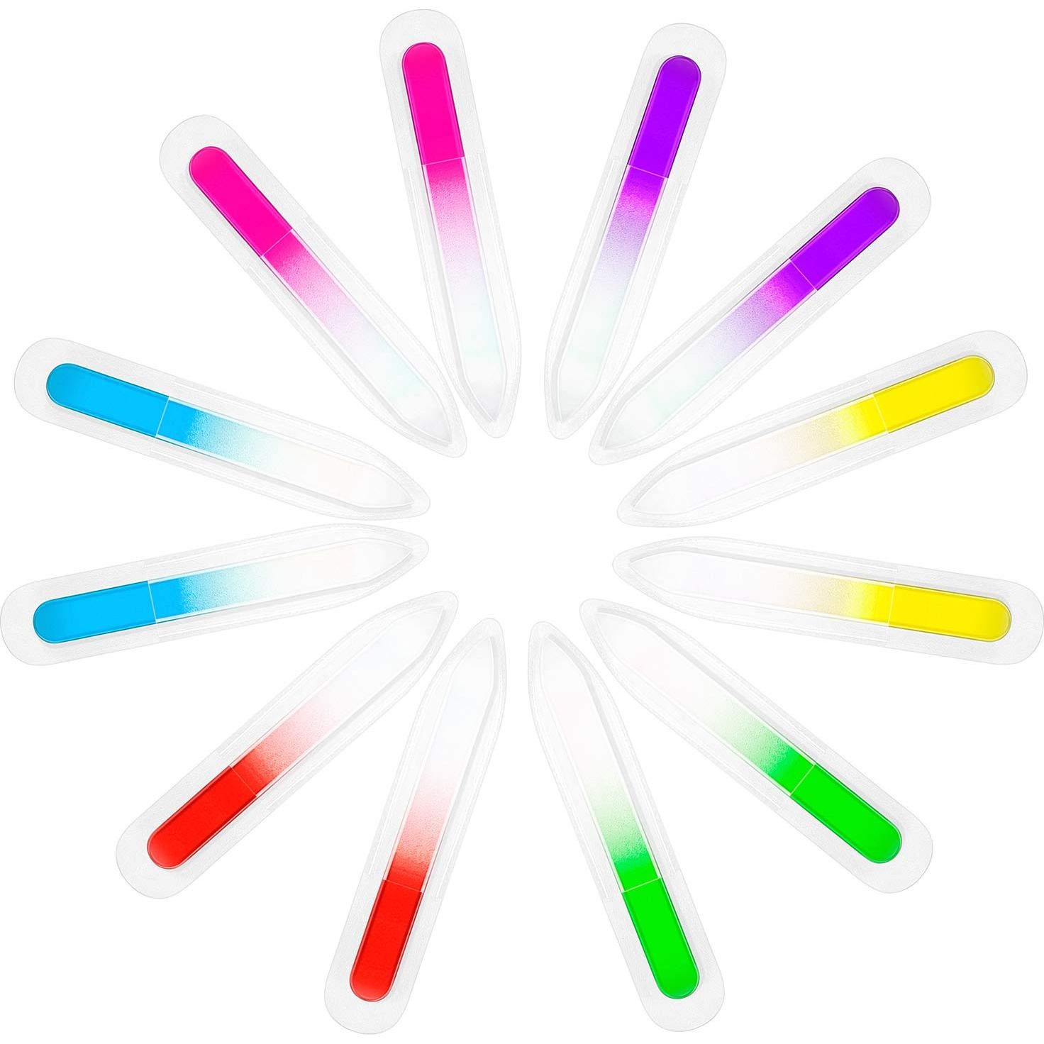 Limas de Uñas de Cristal Honoson - 24 Pcs, Cuidado Profesional