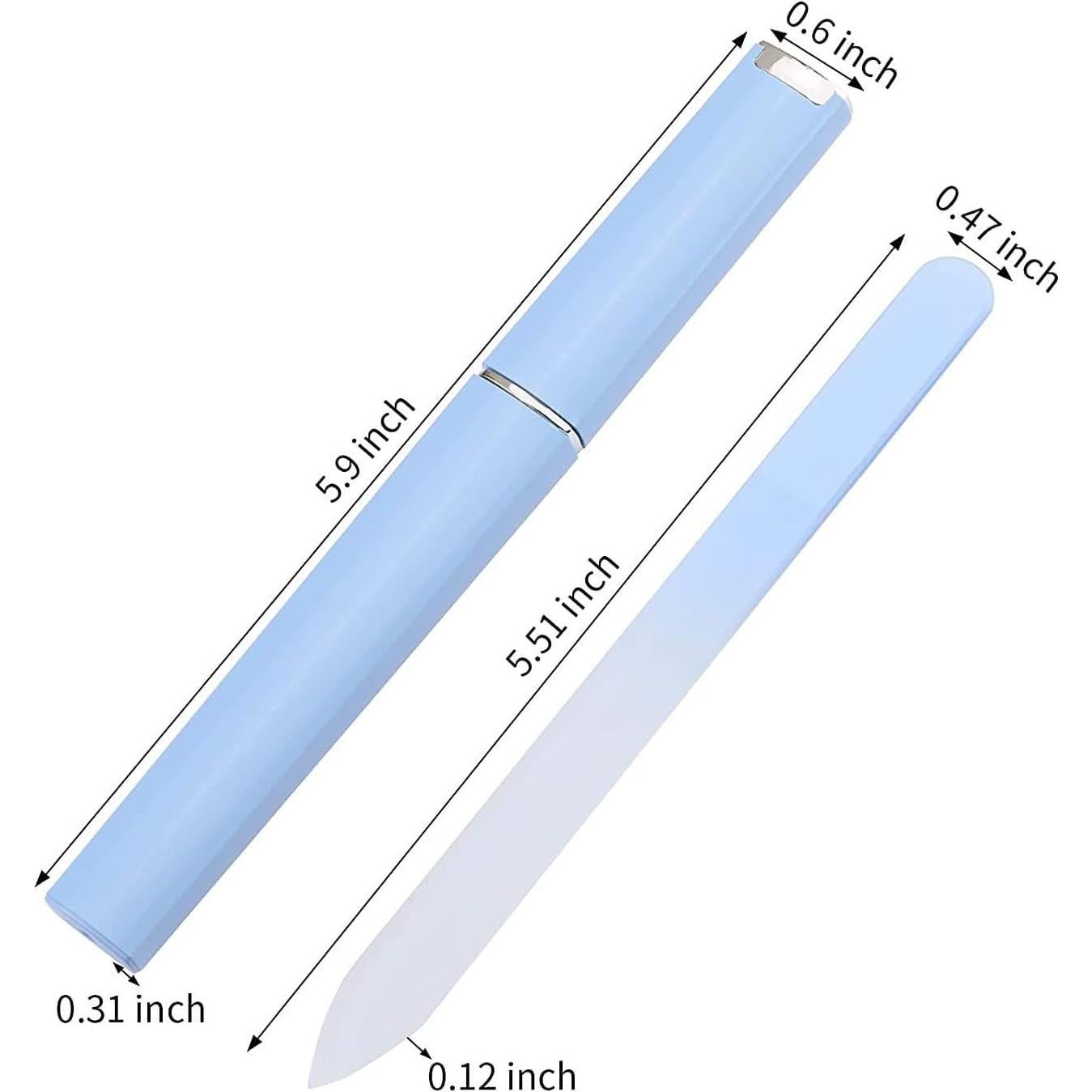 Paquete de 3 Limadoras de Uñas de Vidrio Aoshang - 14x1.2 cm