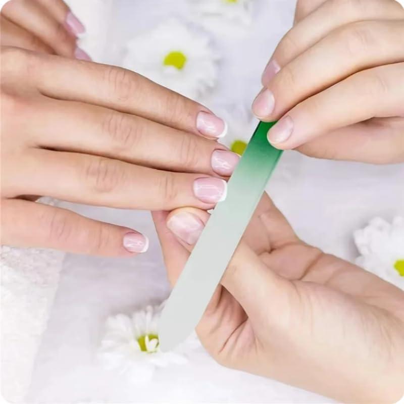 Paquete de 3 Limadoras de Uñas de Vidrio Aoshang - 14x1.2 cm