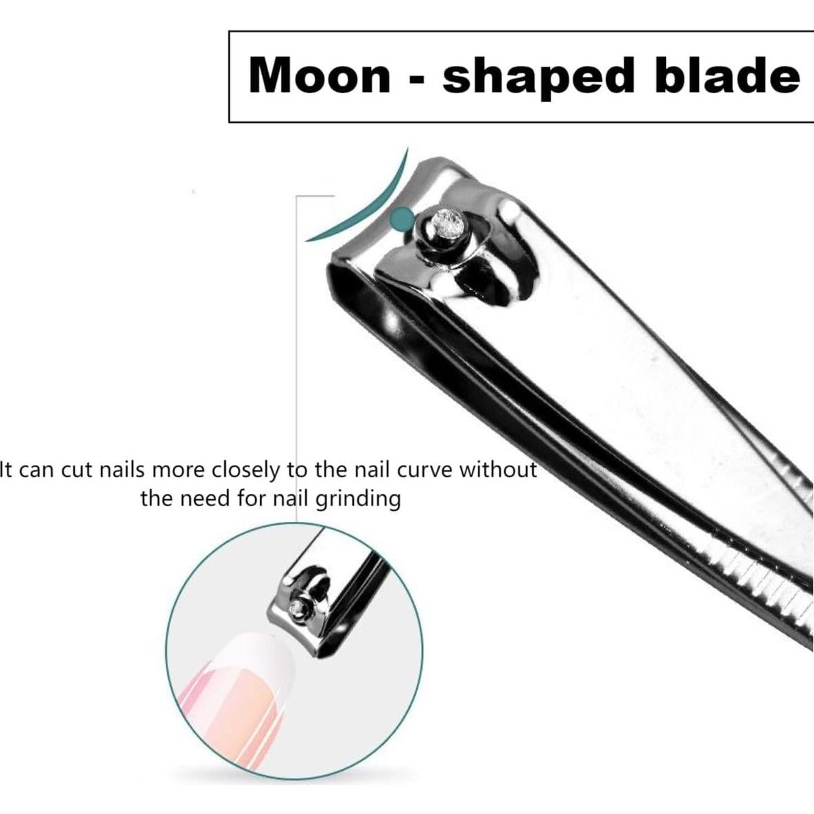 Cortador de Uñas Mini QPOIBSD 5.08 cm Acero Inoxidable 3 Piezas