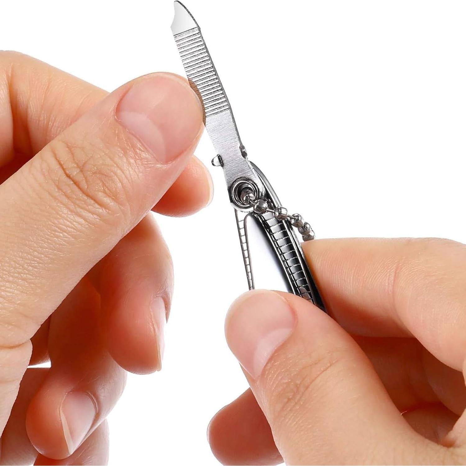 Cortador de Uñas Mini QPOIBSD 5.08 cm Acero Inoxidable 3 Piezas