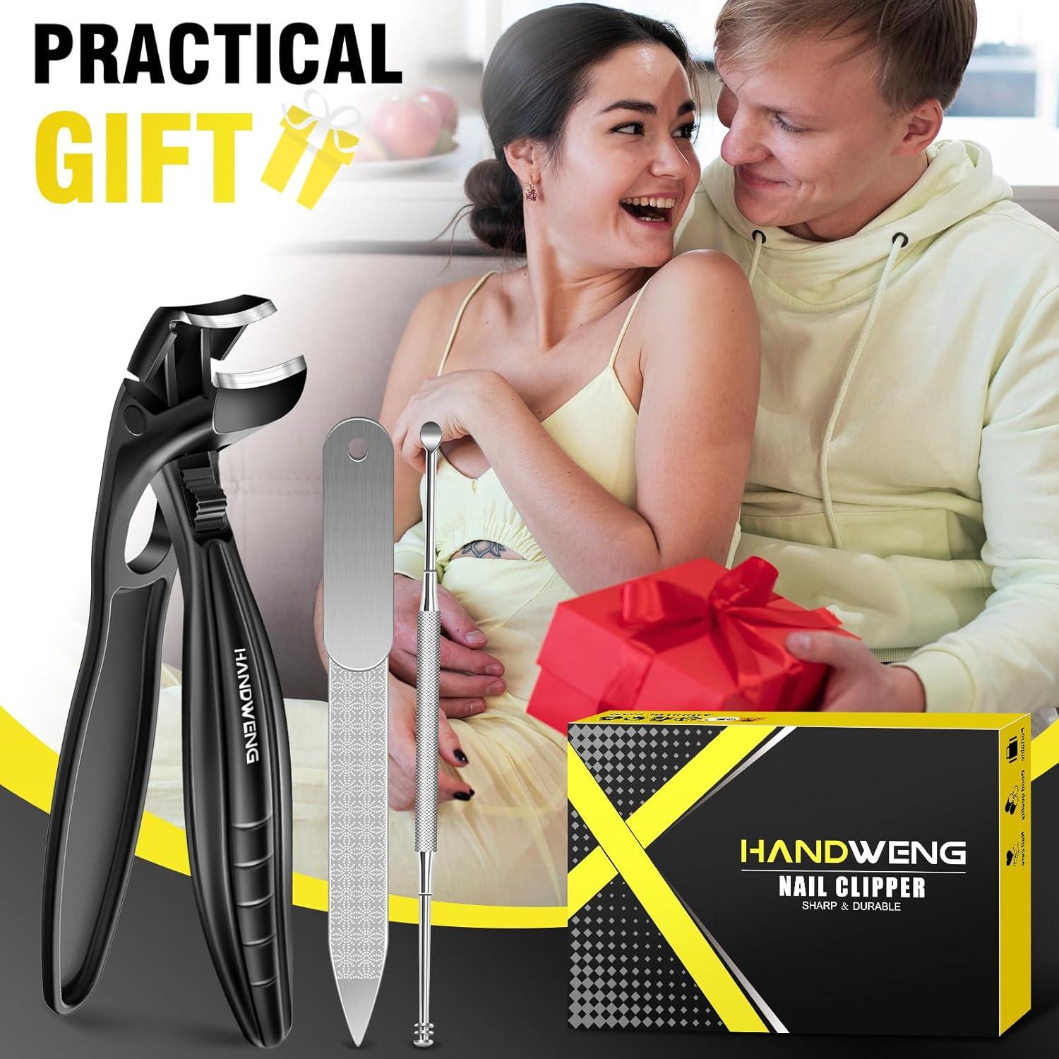 Cortauñas Ergonomico HANDWENG para Uñas Gruesas - Negro