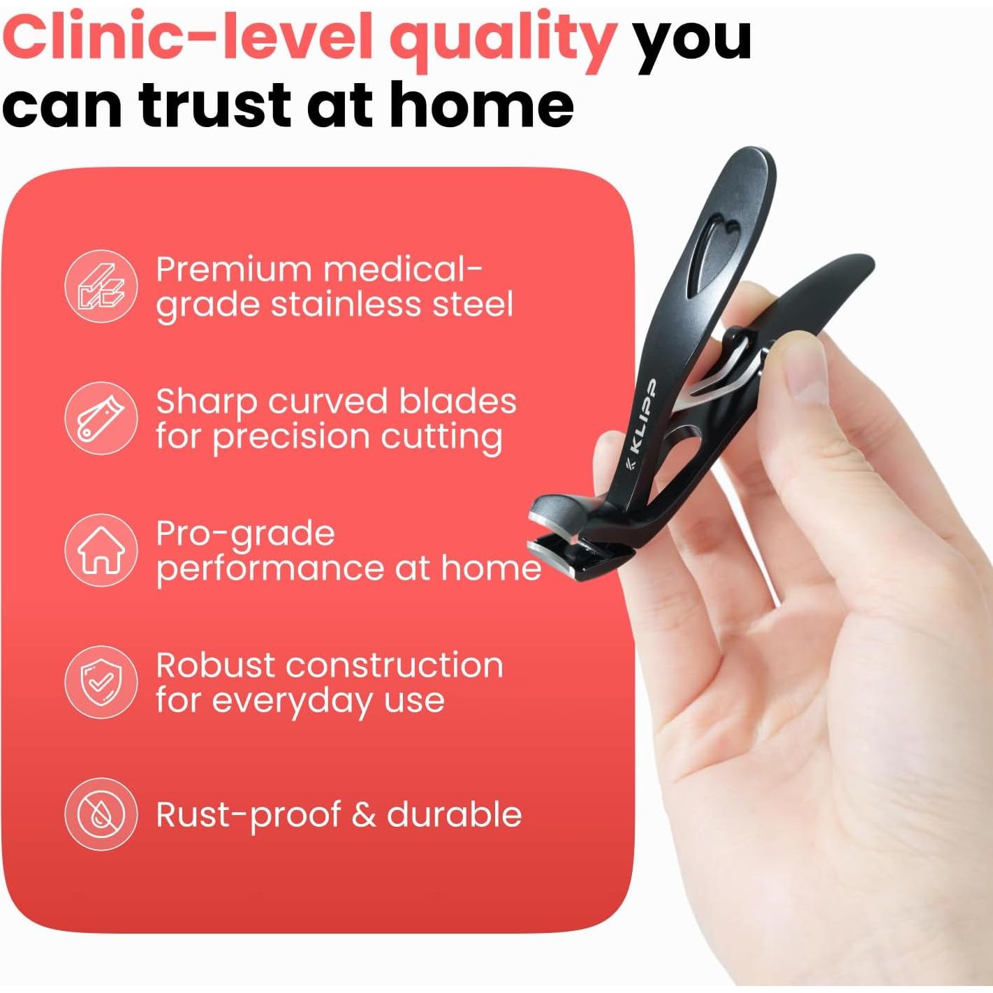 Cortaúñas Angulados KLIPP para Uñas Gruesas y Enterradas