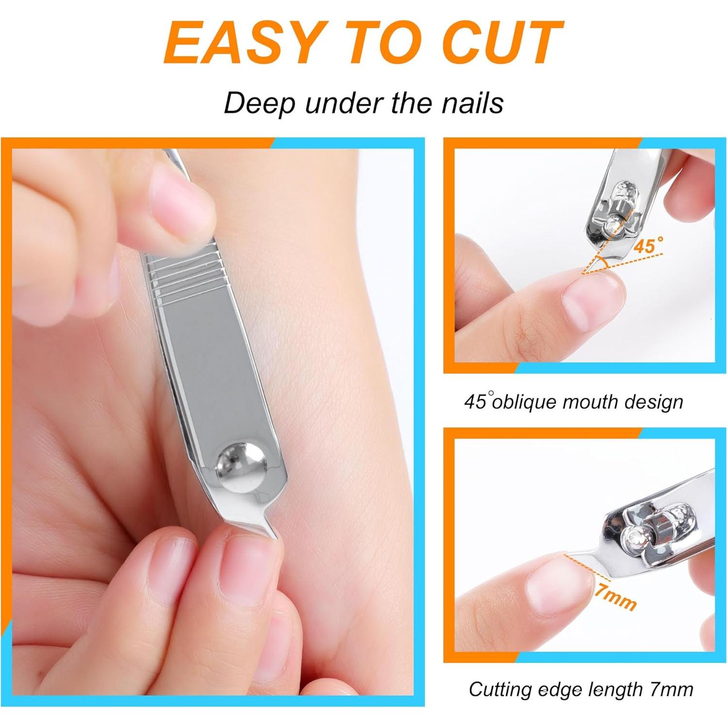 Cortauñas uxcell de Acero Inoxidable para Uñas Gruesas