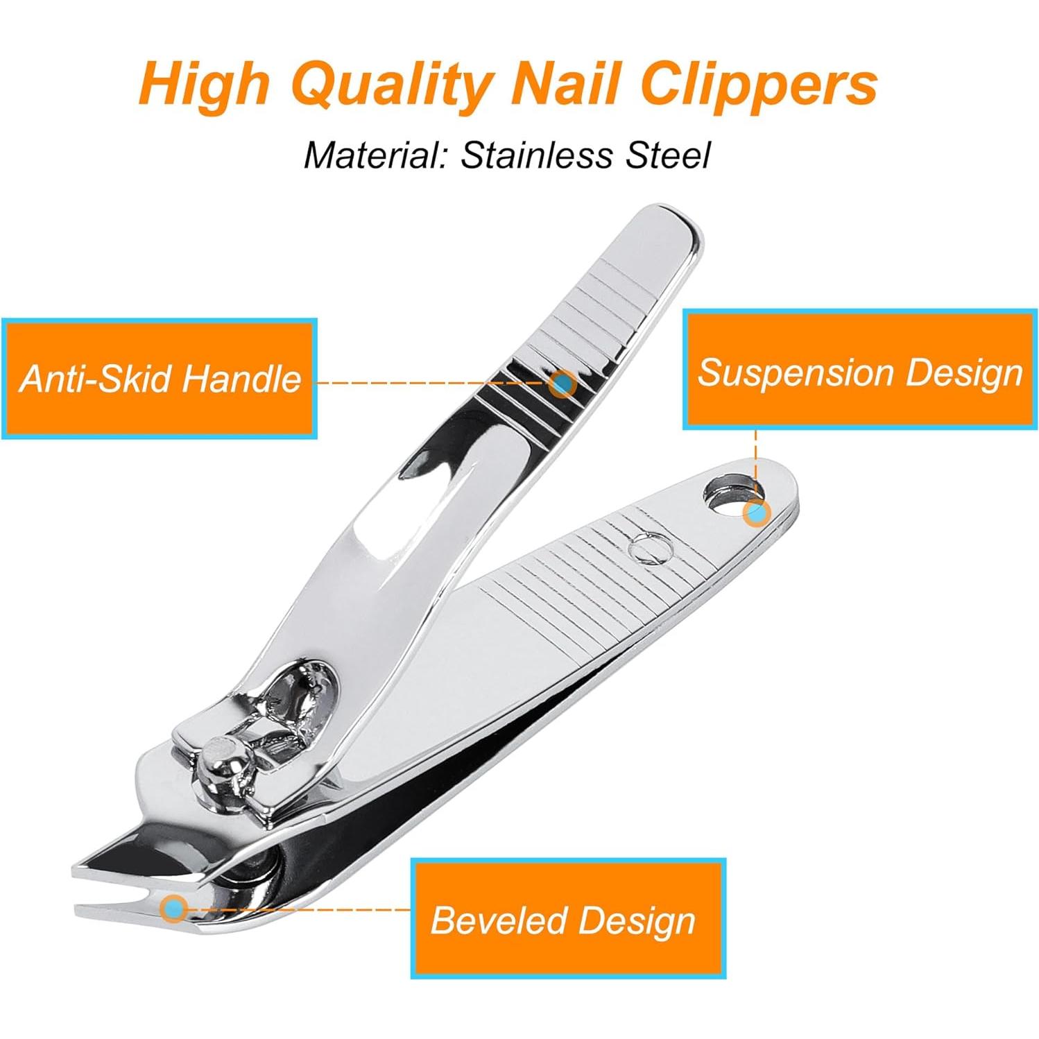 Cortauñas uxcell de Acero Inoxidable para Uñas Gruesas