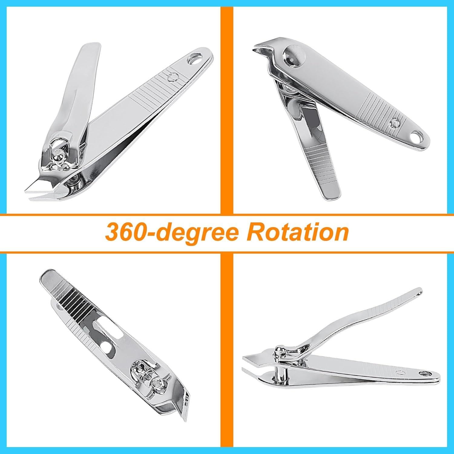 Cortauñas uxcell de Acero Inoxidable para Uñas Gruesas