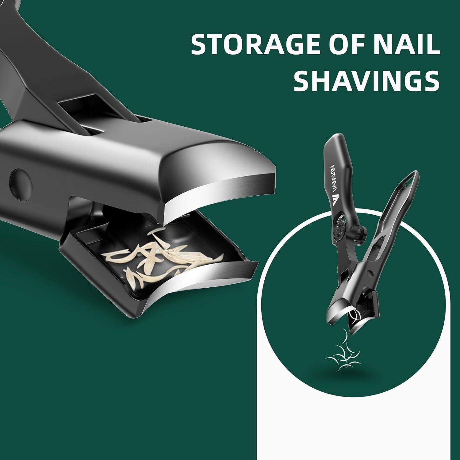 Cortauñas VANWIN para Uñas Gruesas con Recogedor y Bloqueo