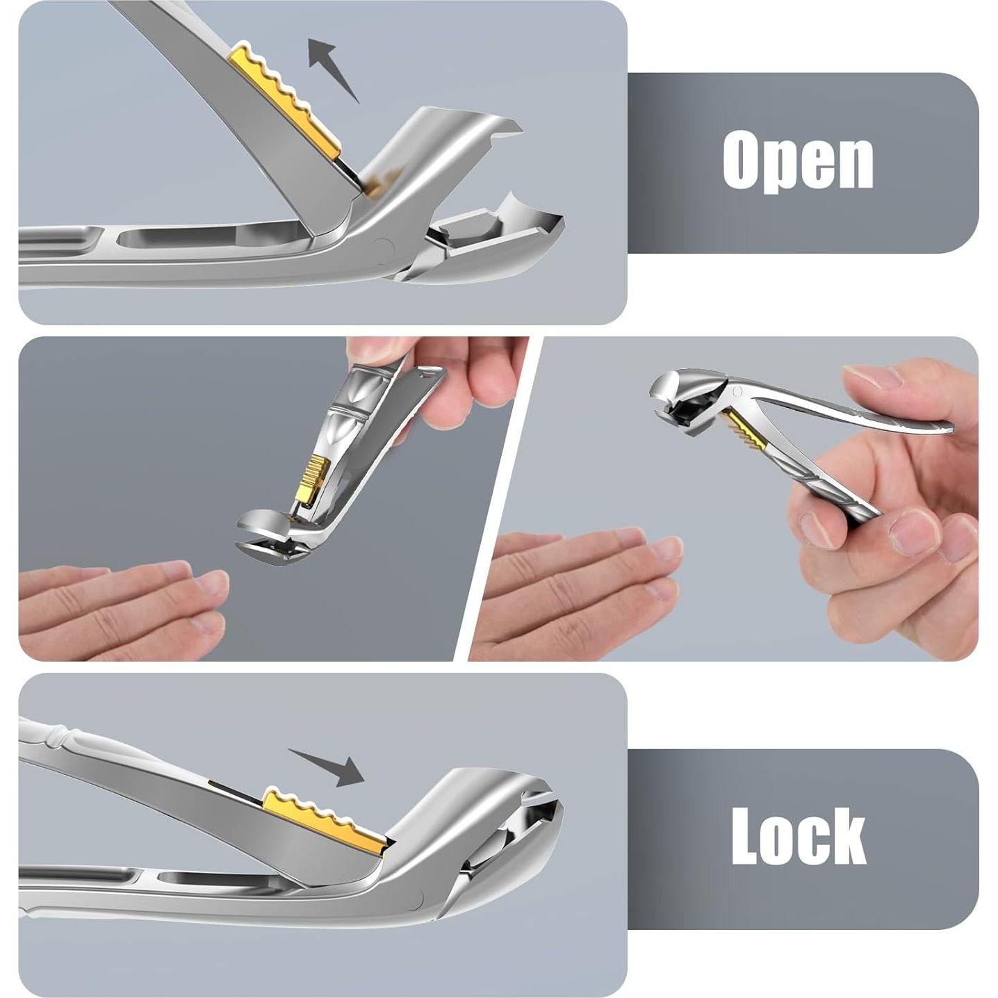 Cortauñas Profesional SHINLEA para Uñas Gruesas con Recogedor