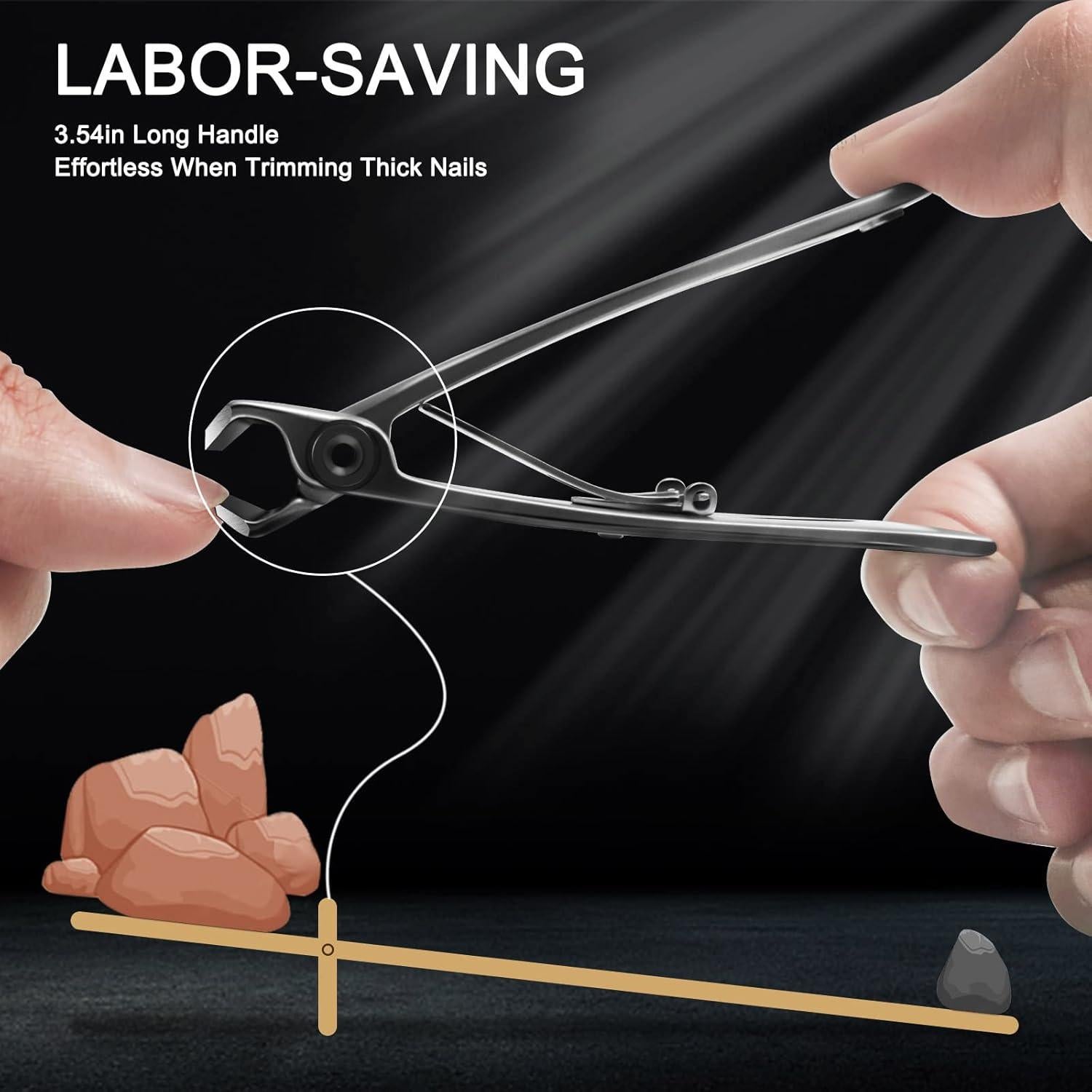 Cortauñas Gruesas Werlla con Mango Largo y Lima - 2 Piezas