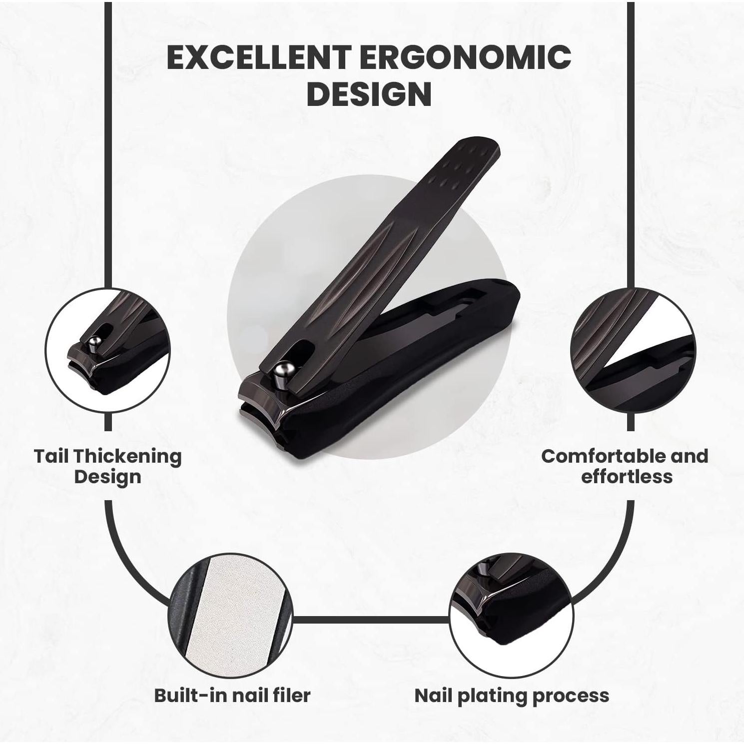 Cortauñas de Precisión Ongle con Recogedor y Limador 9.1cm