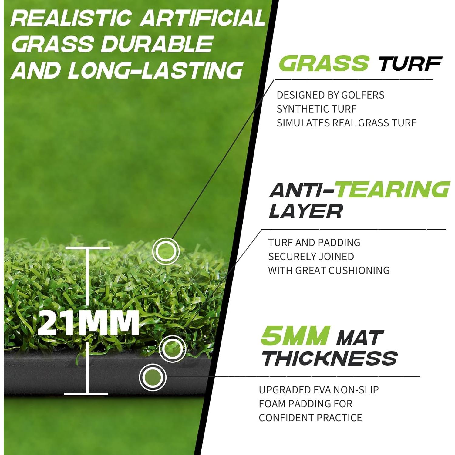 Alfombra de Golf Bltend 5x4 pies Sintético para Práctica