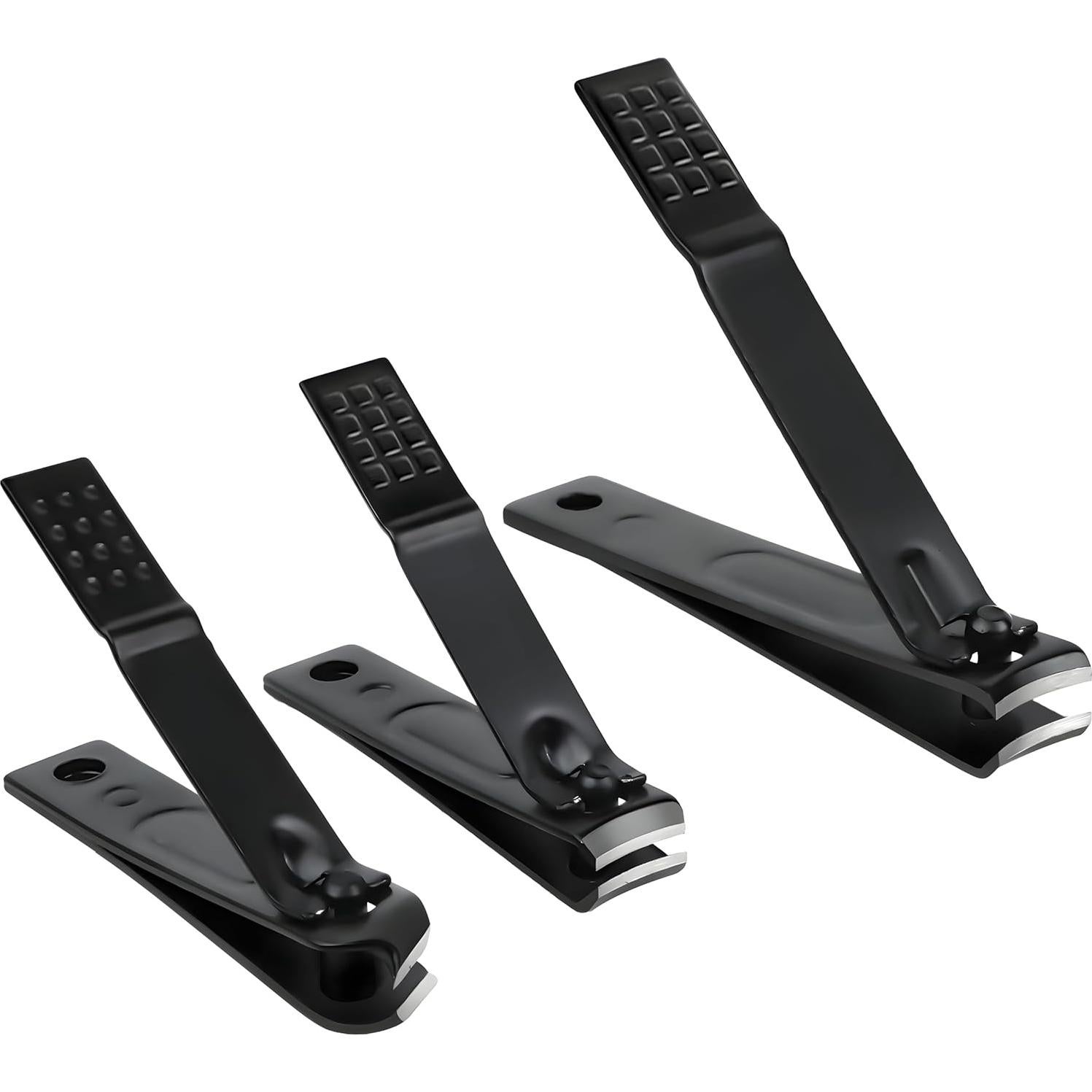 Juego de Cortauñas HYGIX en Estuche de Aluminio Negro - Acero Inoxidable