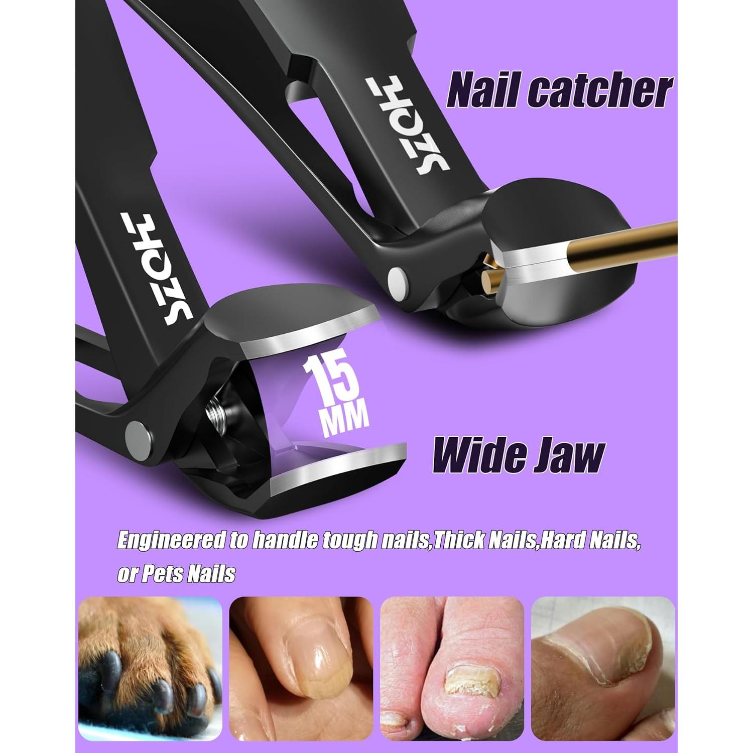 Cortauñas Angulados SZQHT para Uñas Gruesas con Recogedor