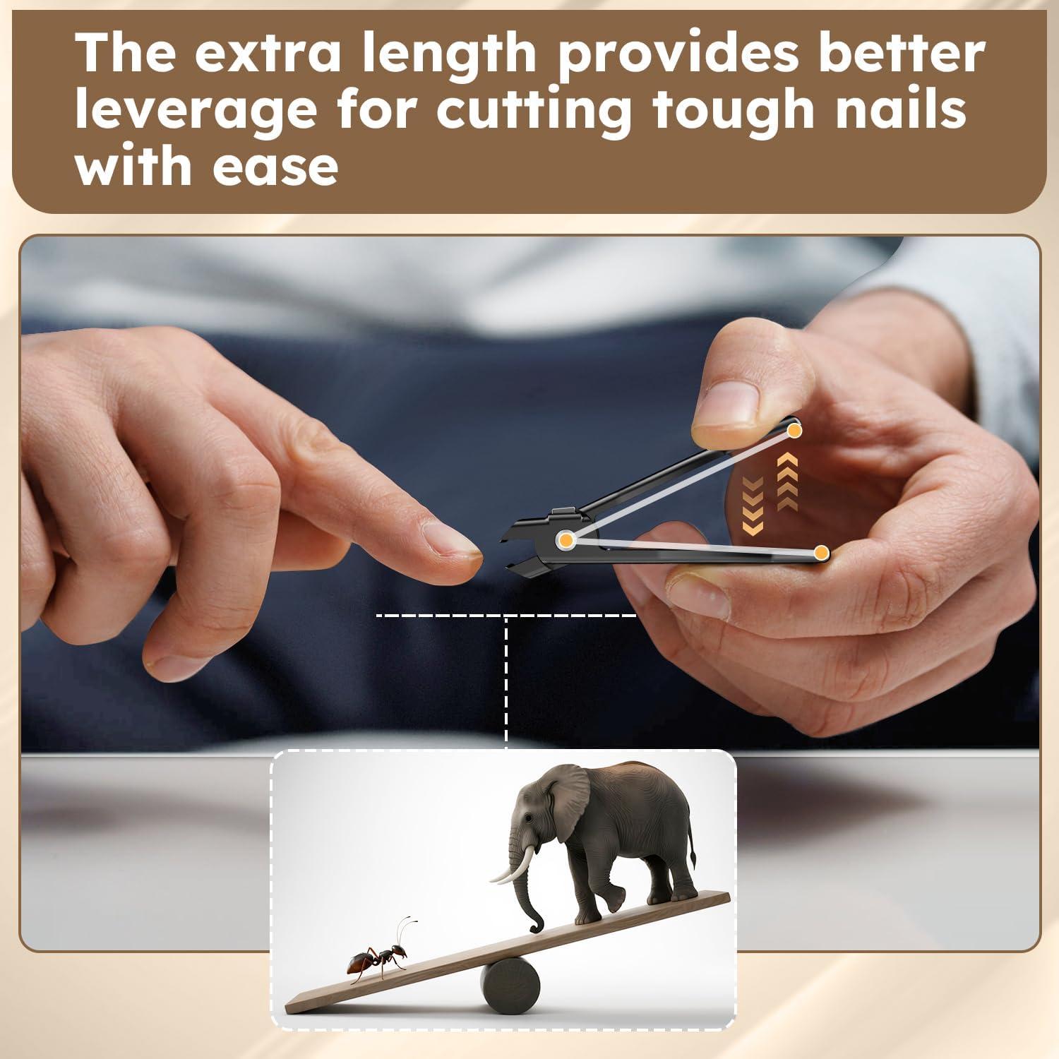 Cortauñas Nailysor para Uñas Gruesas con Recogedor y Bloqueo