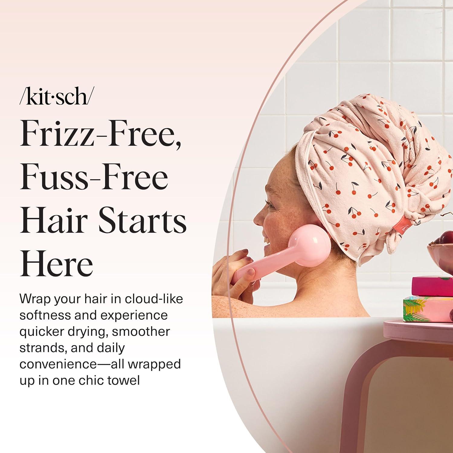 Toalla de Microfibra Kitsch XL Antifrizz 101.6x61 cm Cereza