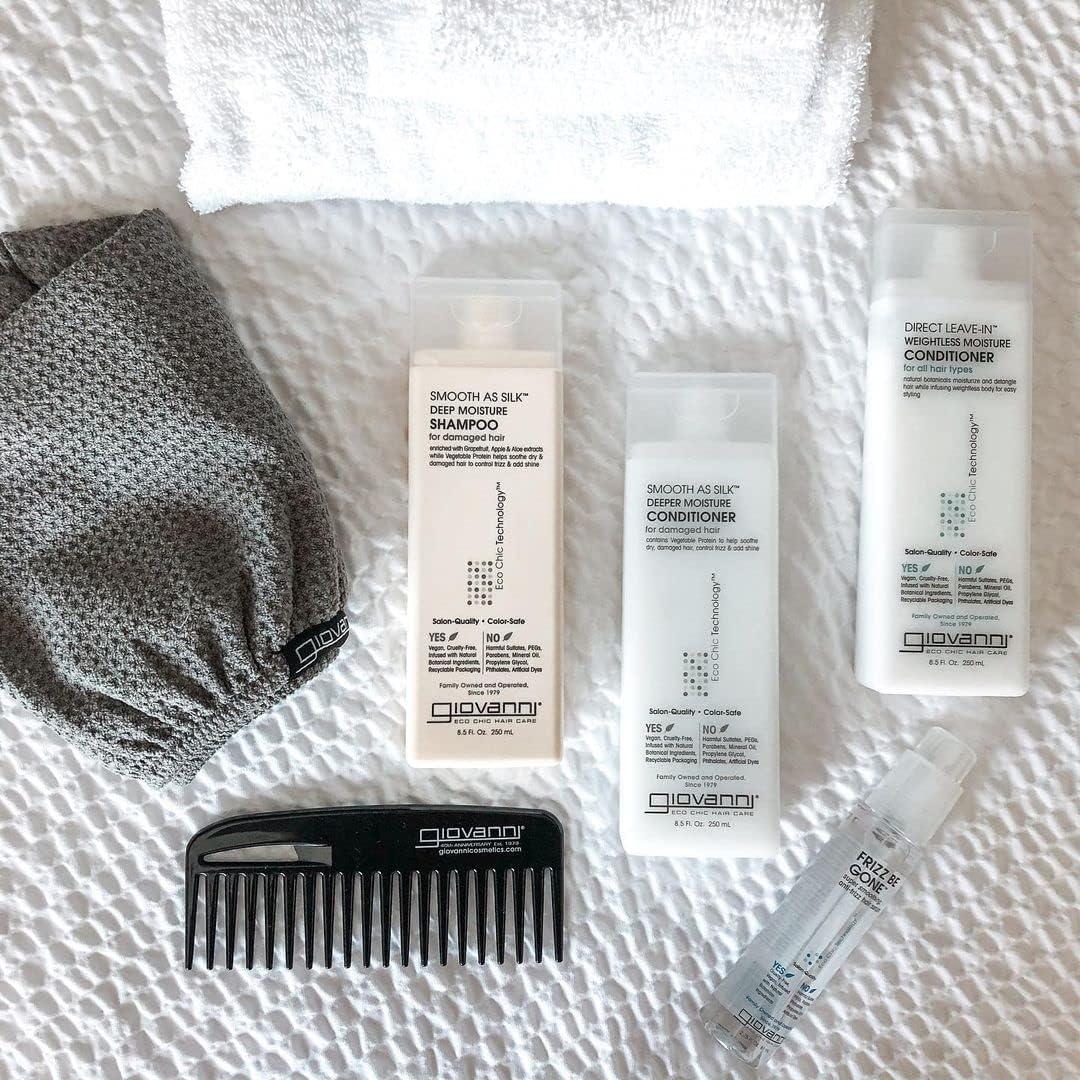 Turbante de Microfibra GIOVANNI Secado Rápido Gris 137x76cm