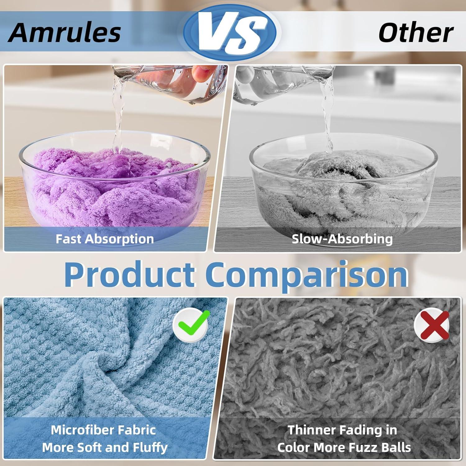 Toalla para el cabello Amrules 4 unidades 25.6x9.8 cm microfibra