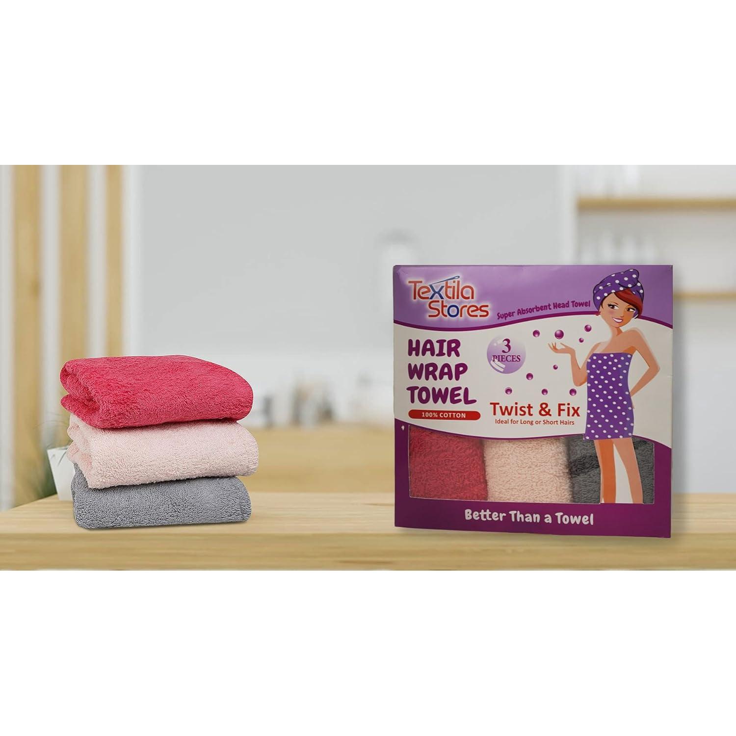 Toallas para el cabello Textila Stores 100% algodón - 3 unidades
