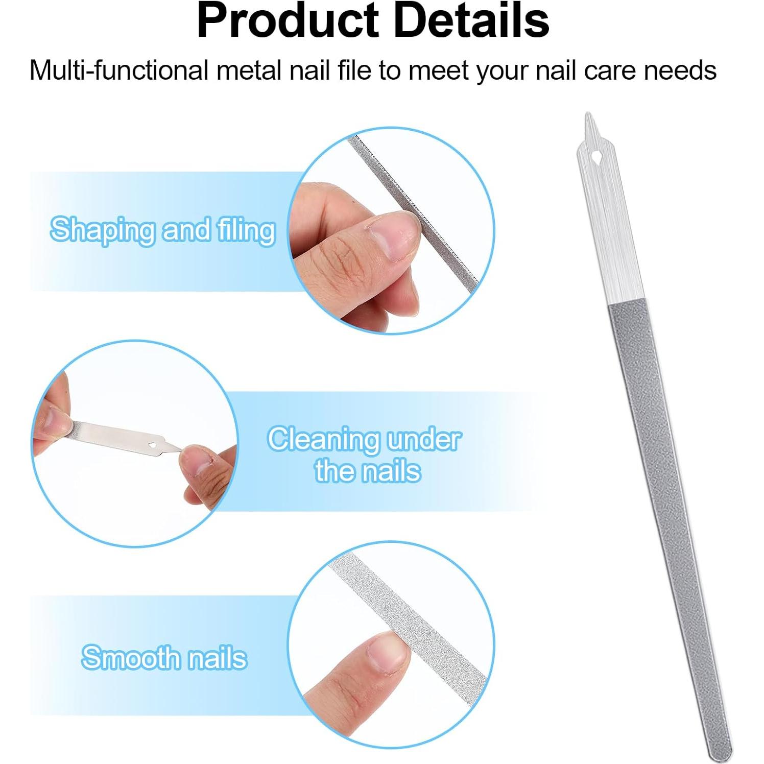 4 Limadoras de Uñas de Acero Inoxidable Bremorou - Pequeñas