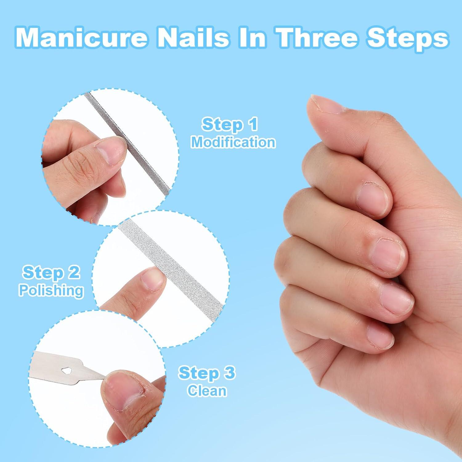 4 Limadoras de Uñas de Acero Inoxidable Bremorou - Pequeñas