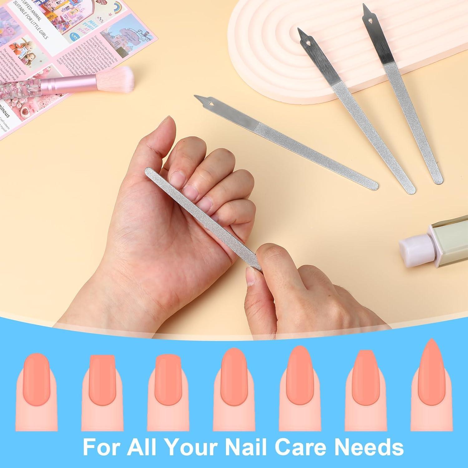 4 Limadoras de Uñas de Acero Inoxidable Bremorou - Pequeñas