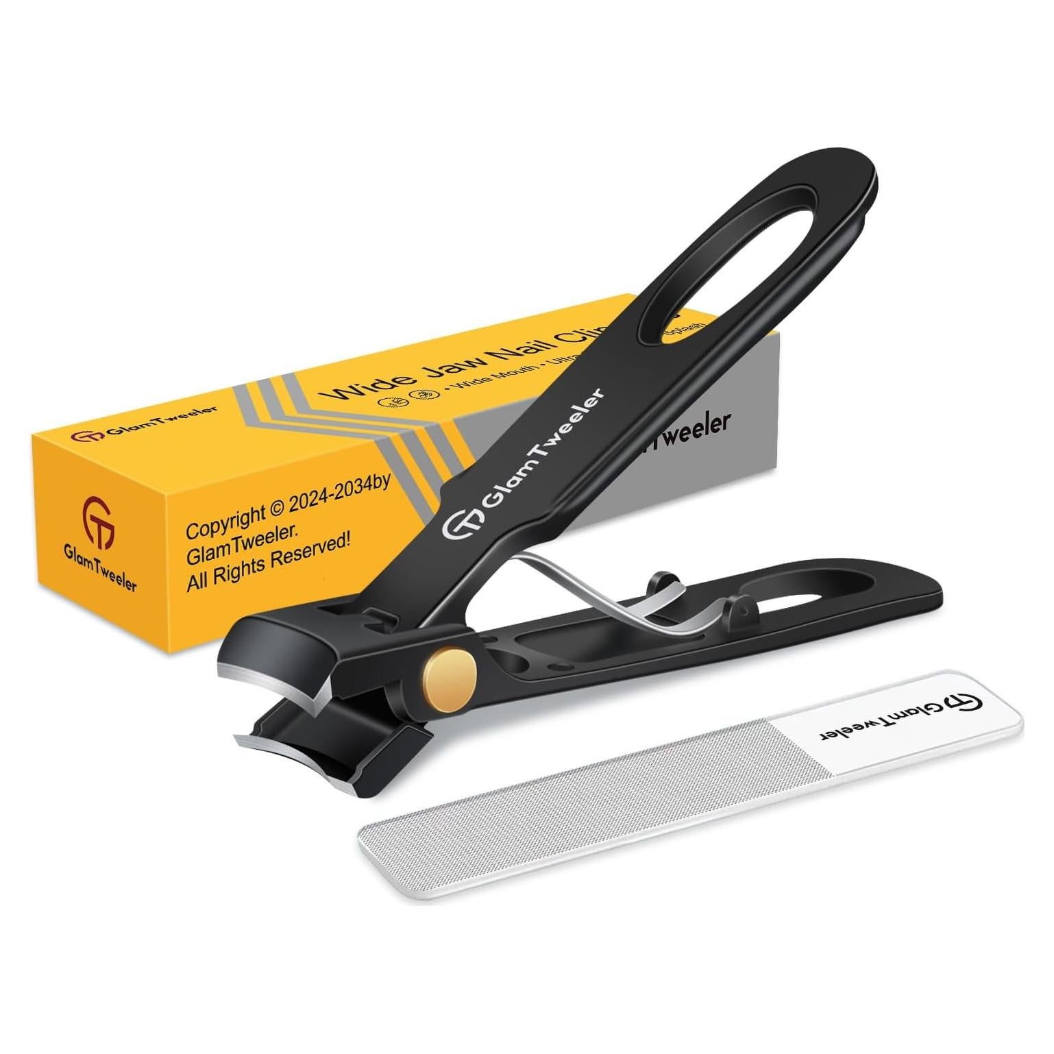 Cortauñas GlamTweeler Anti-Splash Ultra Afilado con Lima Vidrio