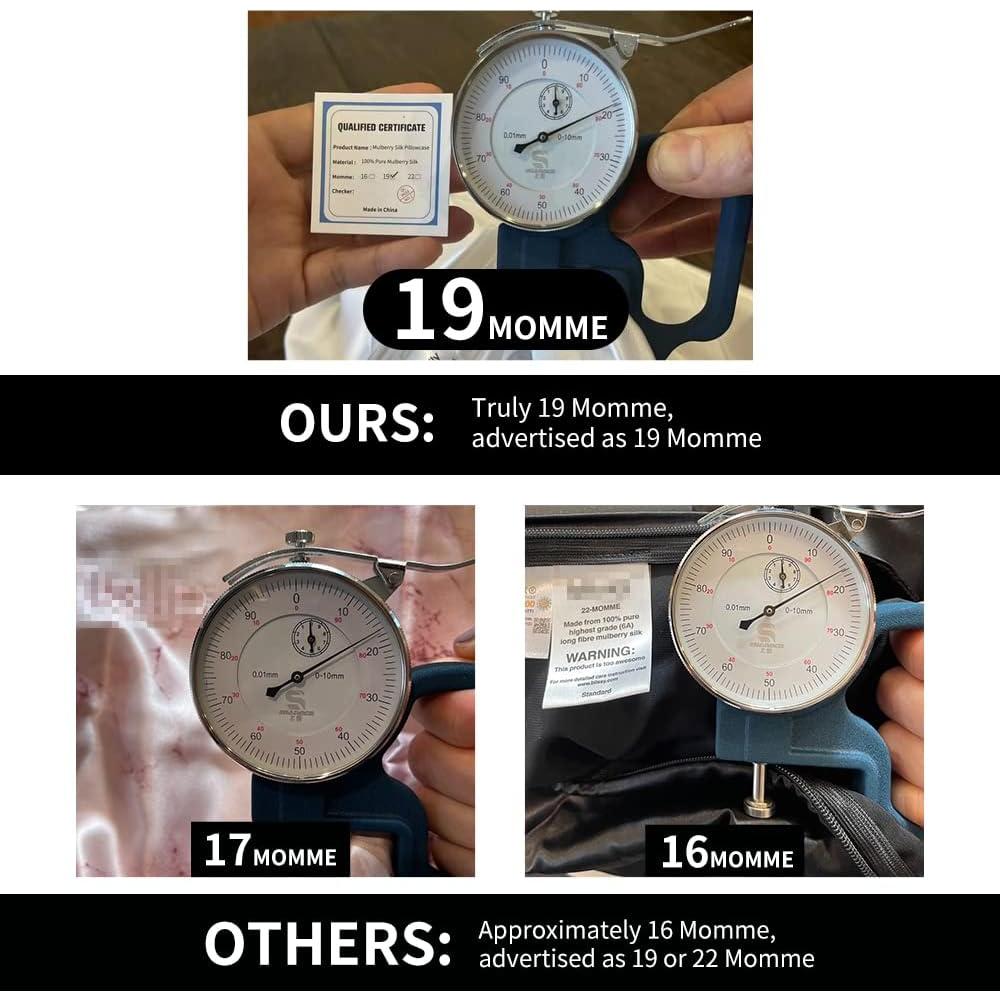 Funda de Almohada de Seda ALASKA BEAR Queen 100% Morera Blanca