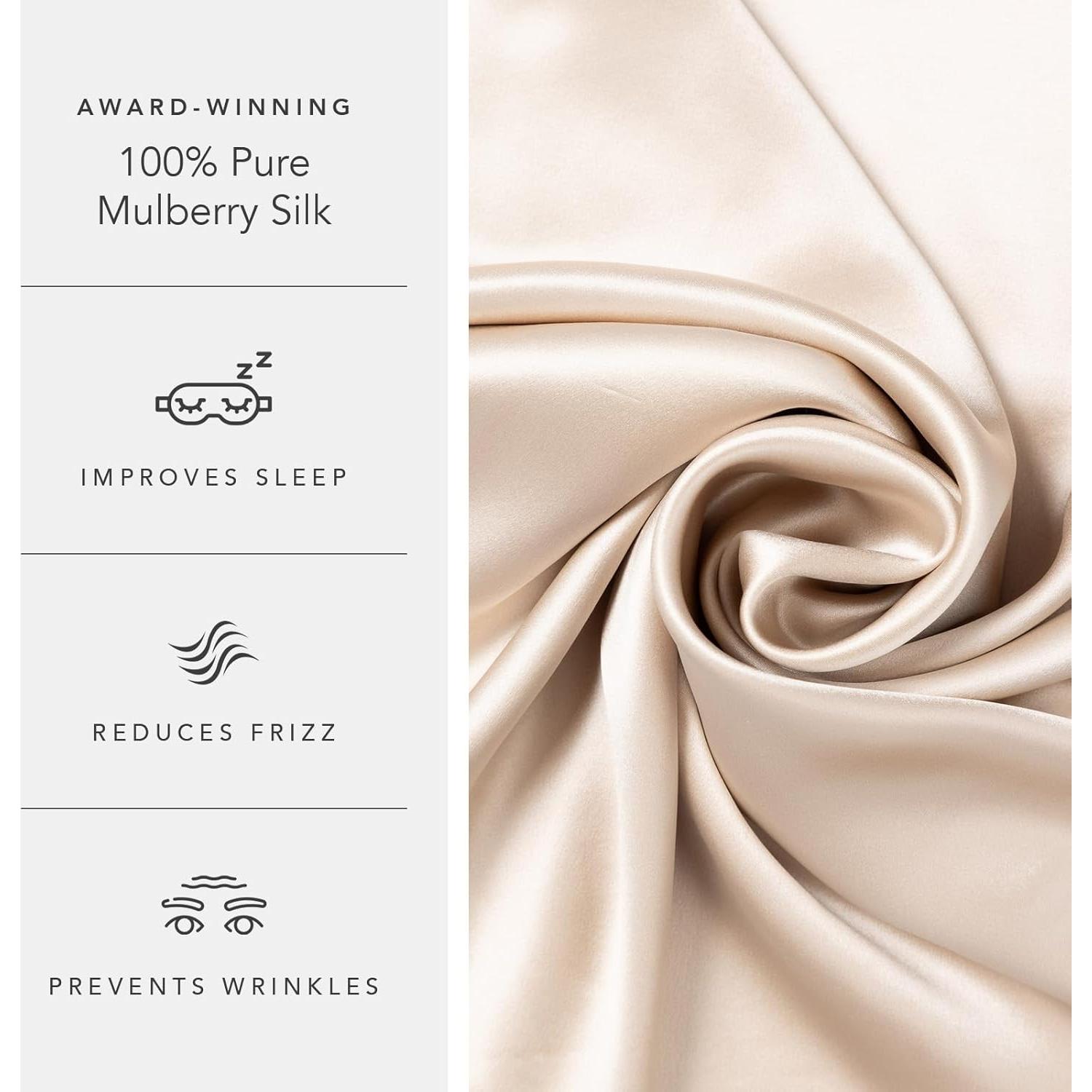 Funda de Almohada de Seda Pura Morera 25mm Fishers Finery Taupe