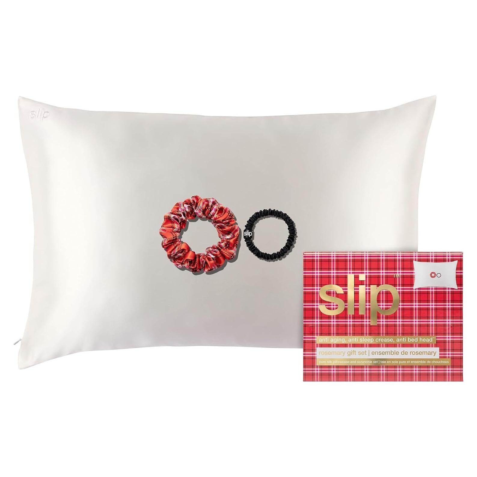 Funda de Almohada de Seda Pura Slip + Scrunchies - Set Vacaciones