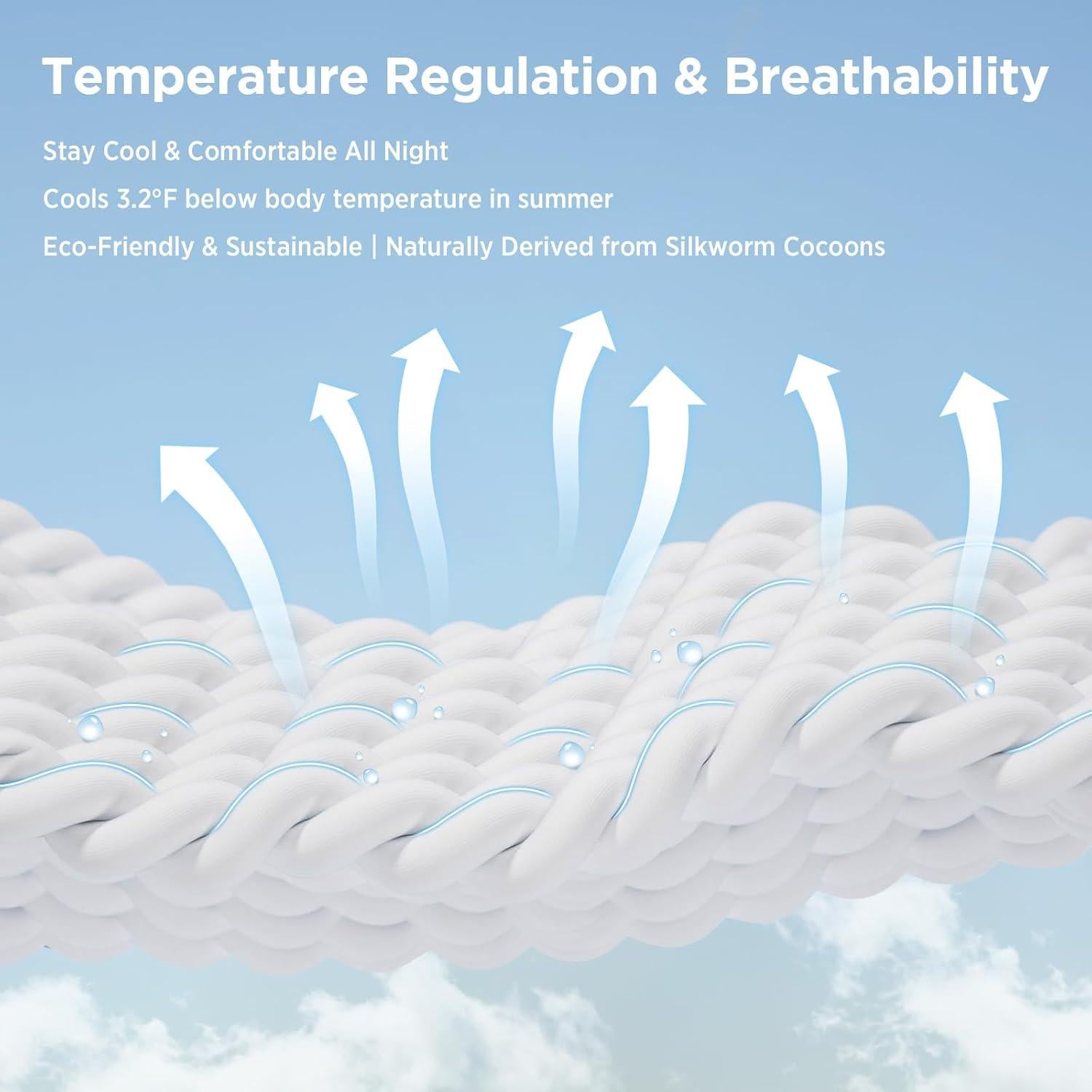 Funda de Almohada Utukky 100% Seda de Morera 22 Momme Estándar