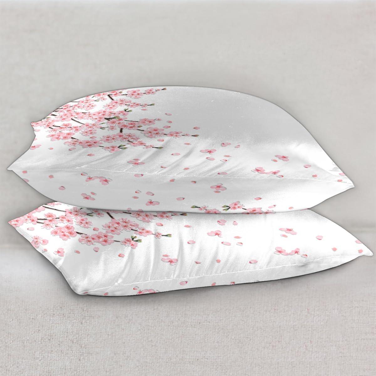 Funda de Almohada King Satén Floral Japonesa Pardick 100% Poliester