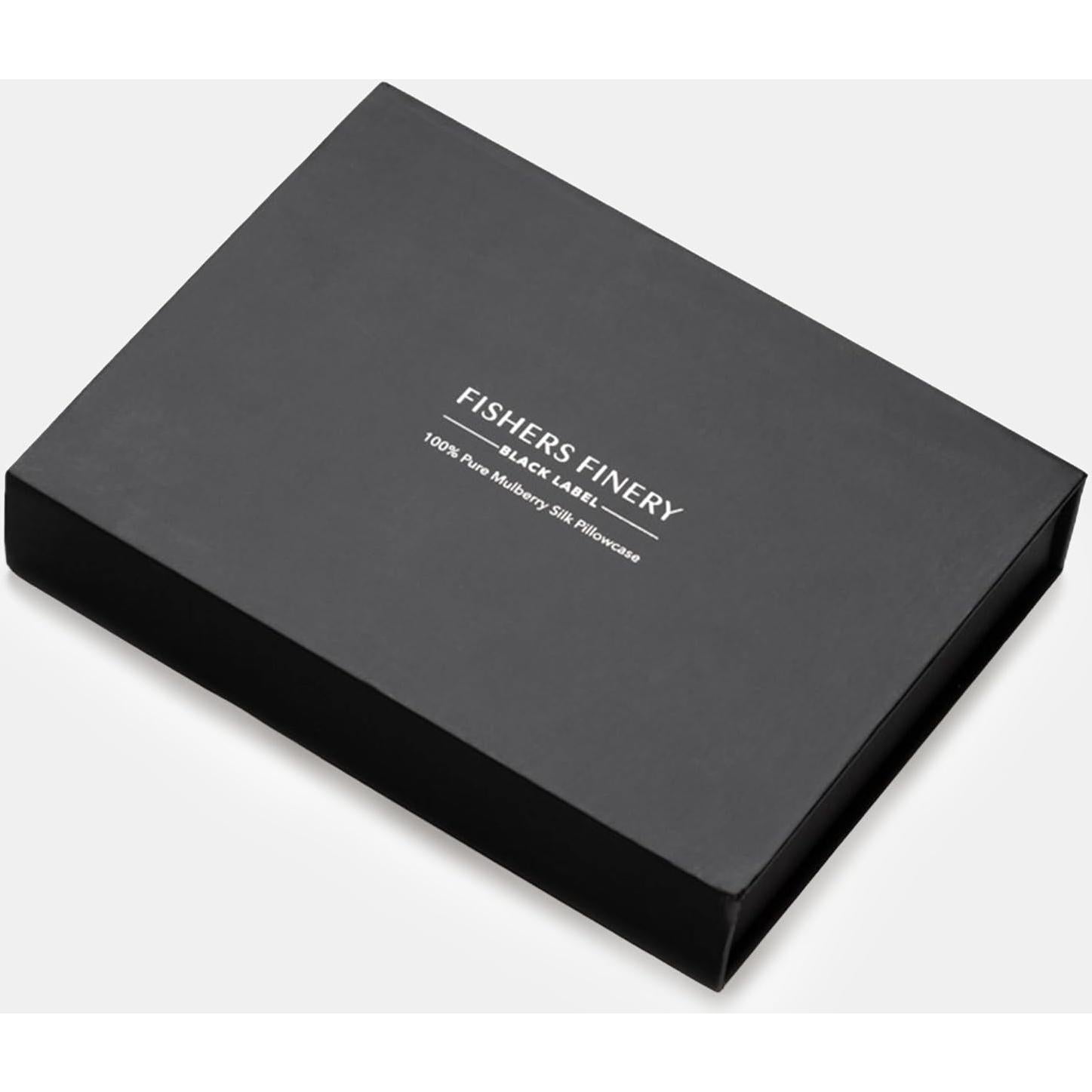 Funda de Almohada de Seda Pura Fishers Finery Estándar 30 mm Blanca