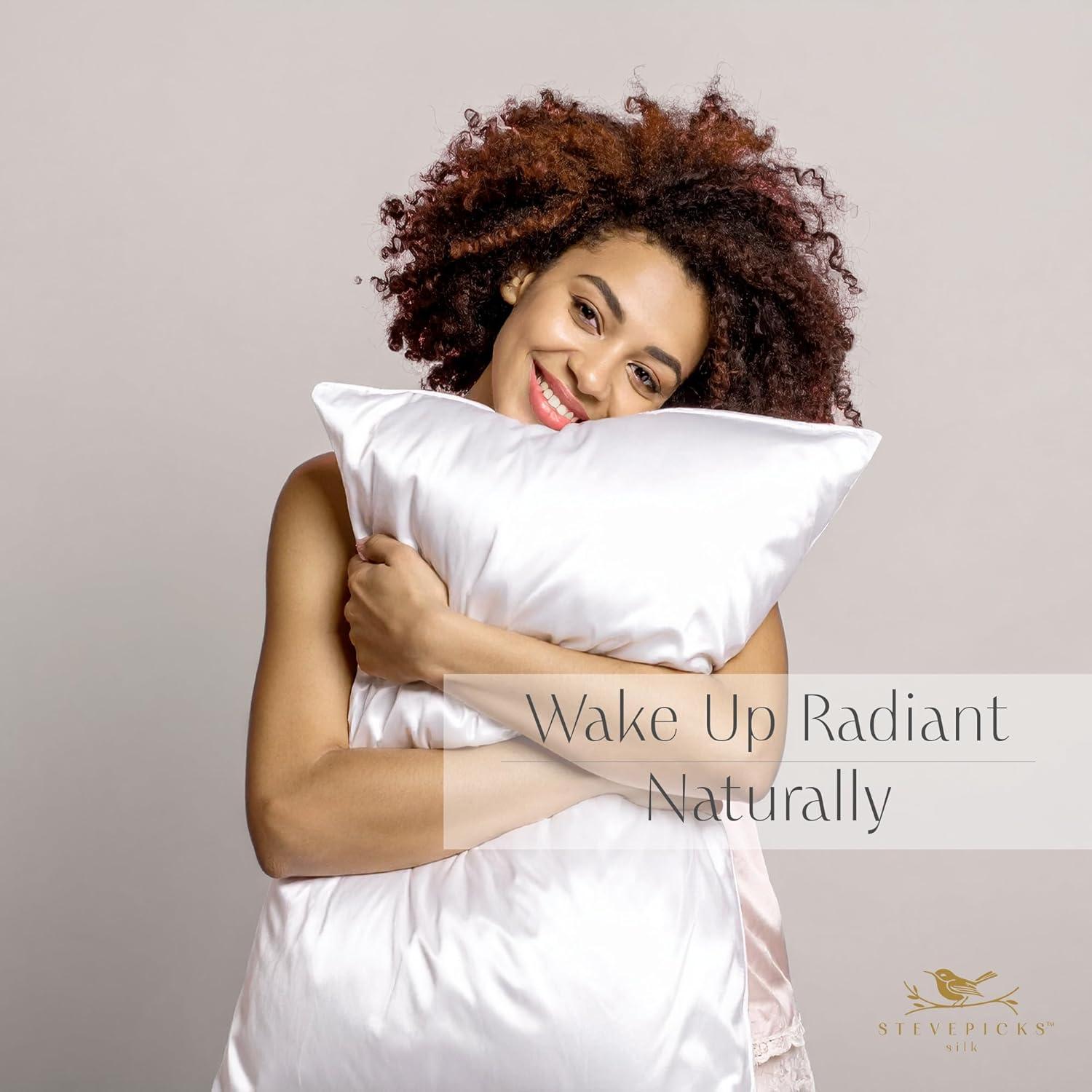 Funda de Almohada de Seda 100% Morera Stevepicks 20x66 cm