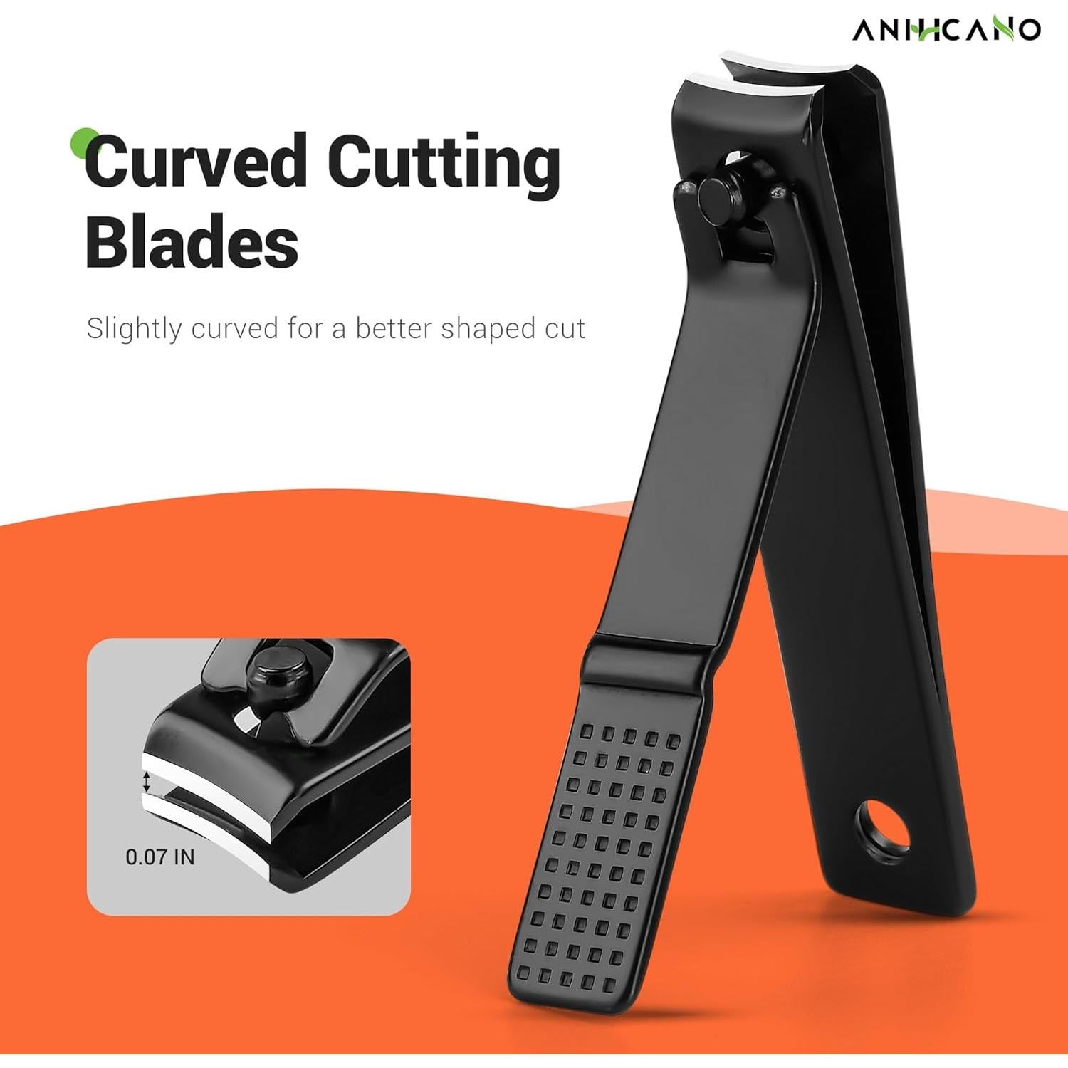 Juego de Cortauñas Profesional ANIHCANO - 3 Piezas, Acero Inoxidable